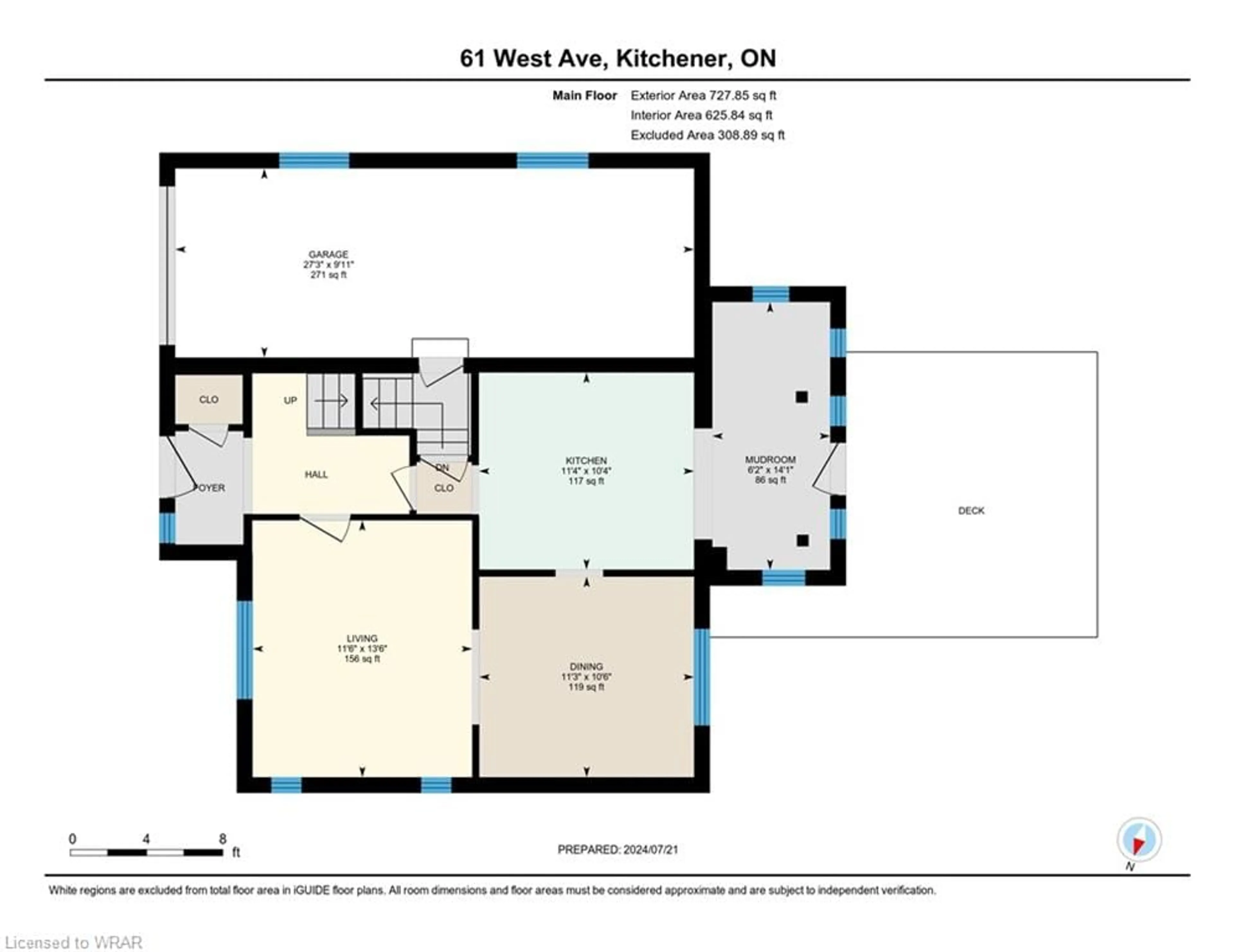 Floor plan for 61 West Ave, Kitchener Ontario N2M 1X4