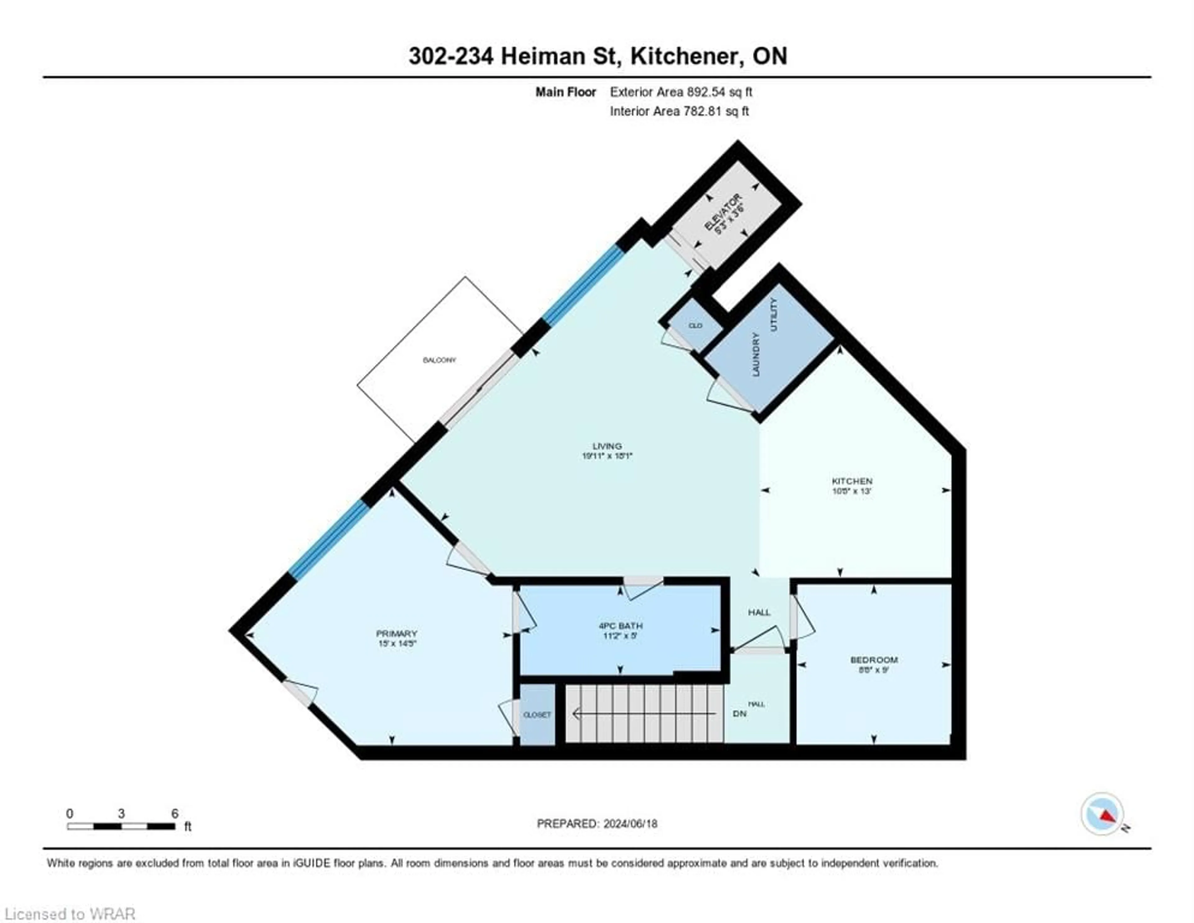 Floor plan for 234 Heiman St #302, Kitchener Ontario N2M 0B6