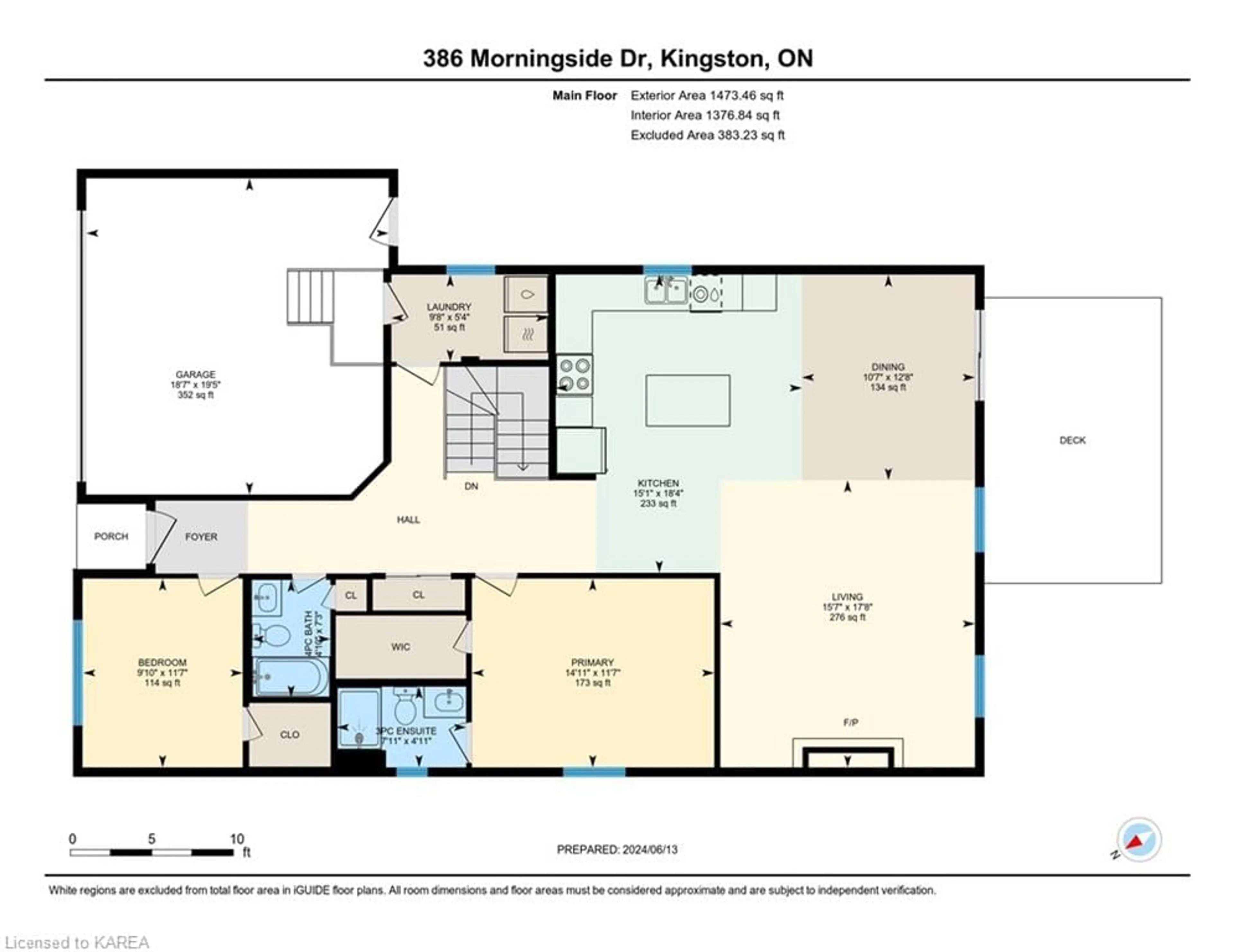 Floor plan for 386 Morningside Dr, Kingston Ontario K7P 3J2