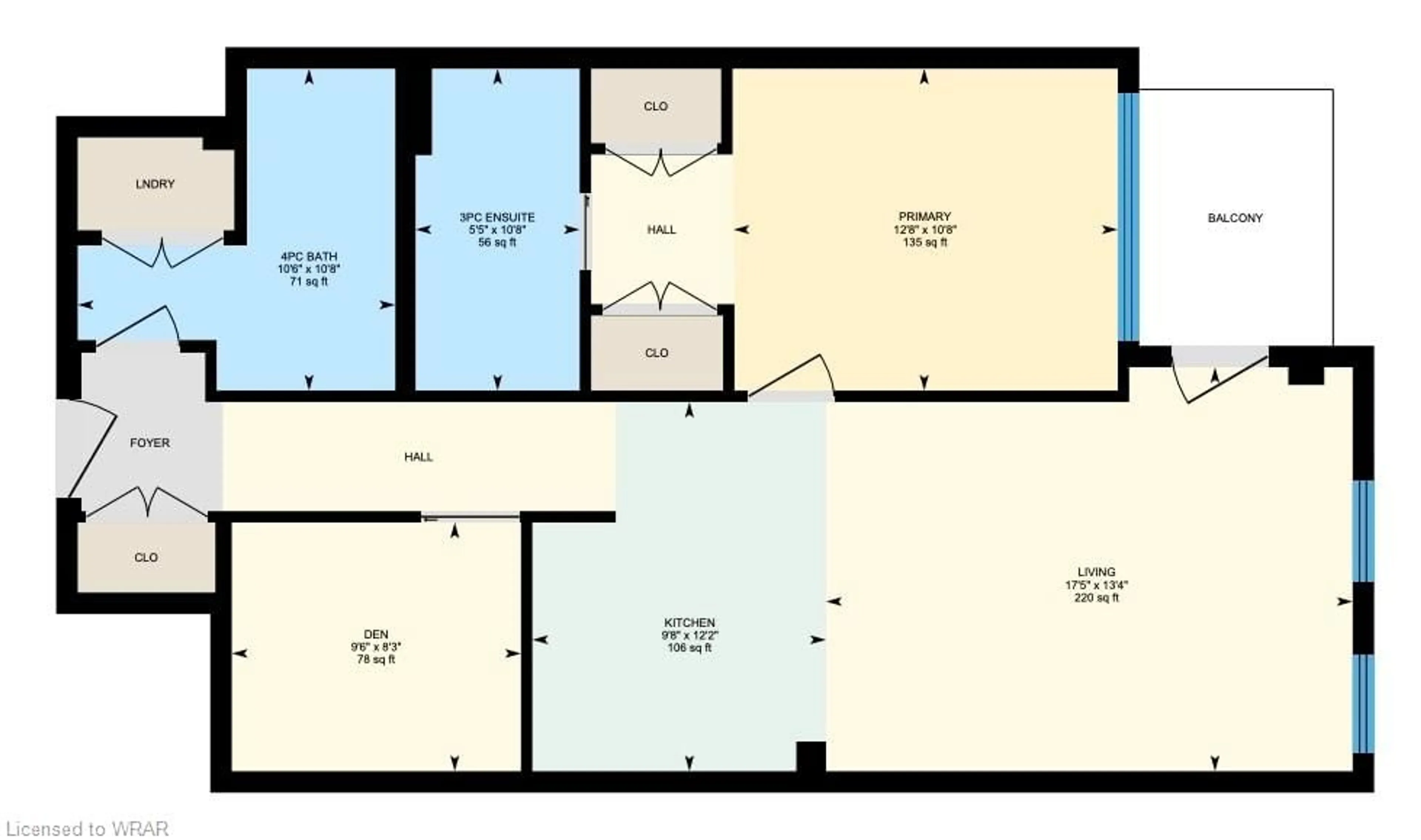 Floor plan for 188 King St #502, Waterloo Ontario N2J 0C6