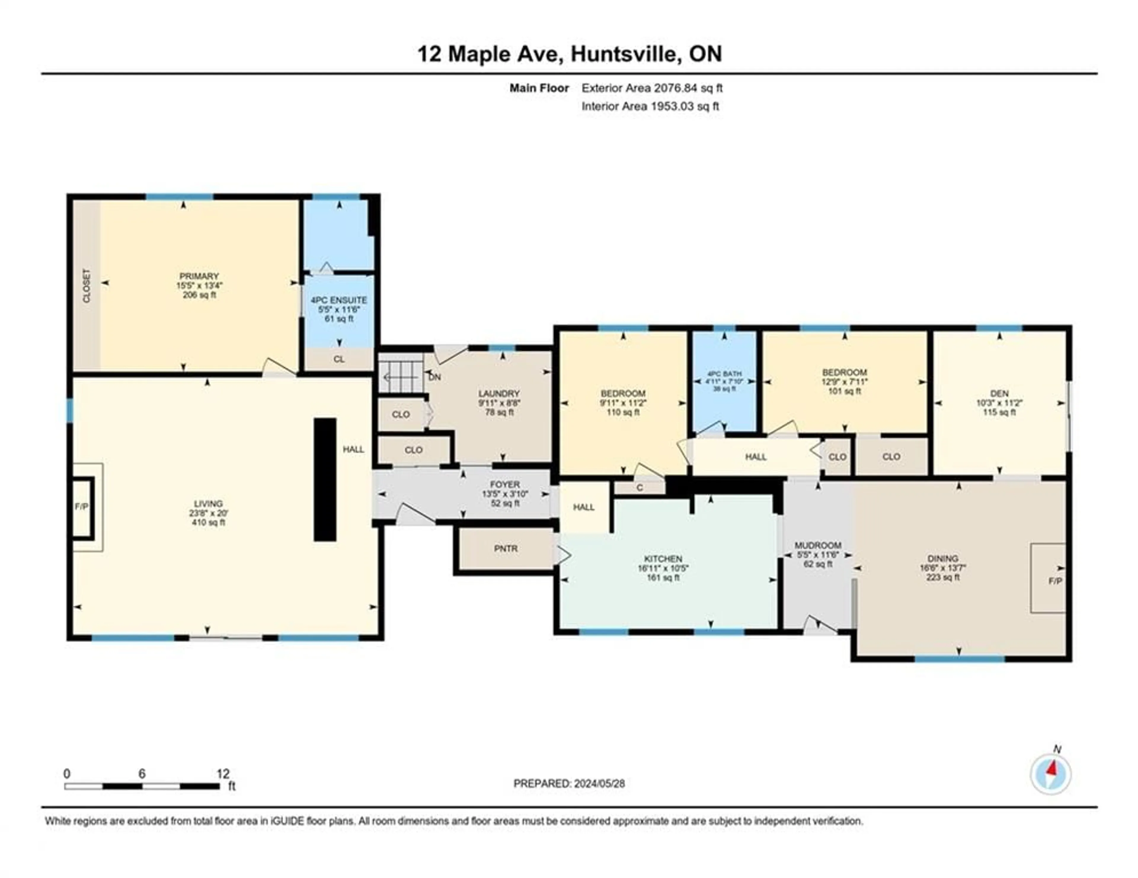 Floor plan for 12 Maple Ave, Huntsville Ontario P1H 1H2