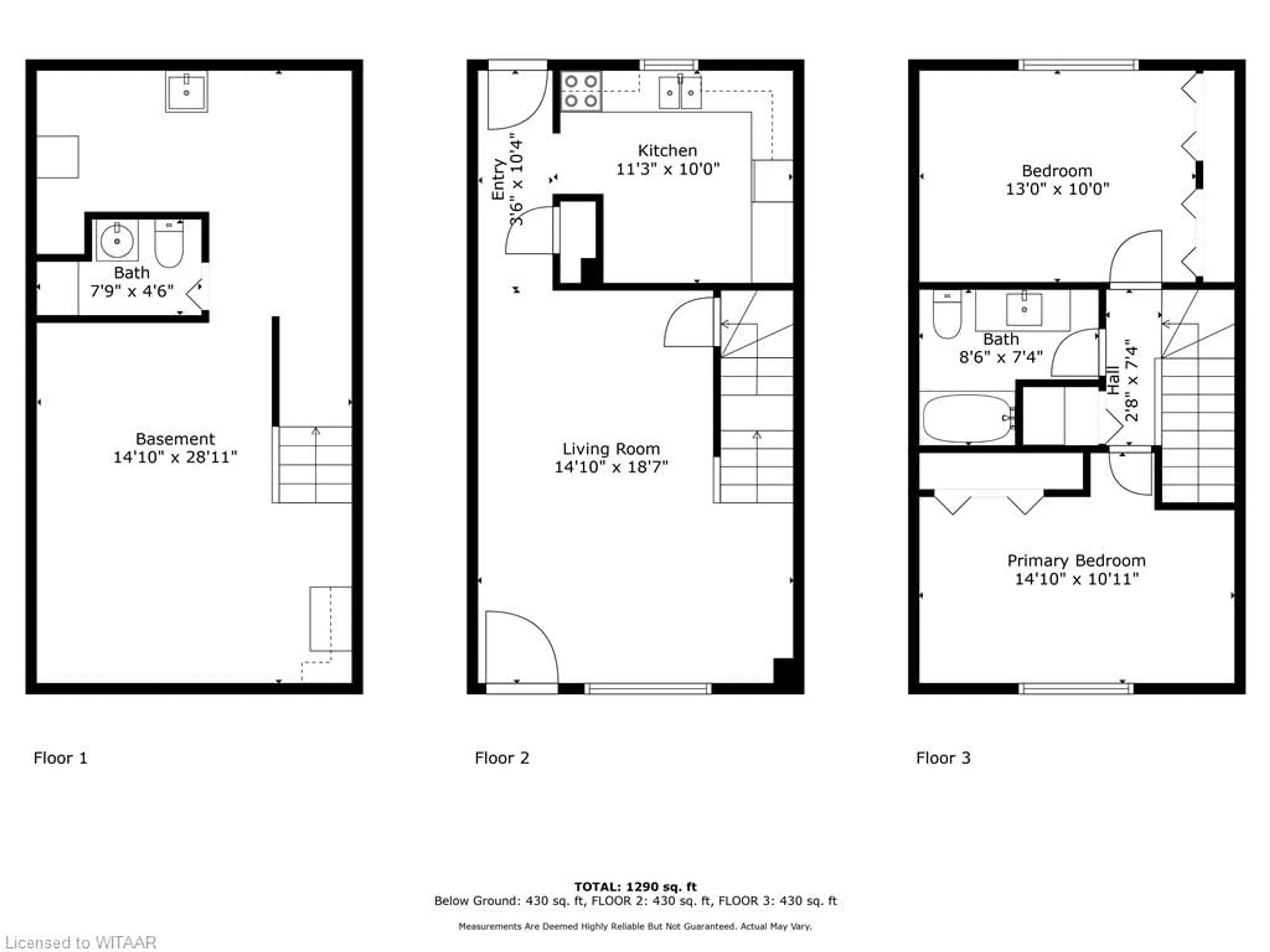 Floor plan for 133 Bay St #13, Woodstock Ontario N4S 8H7