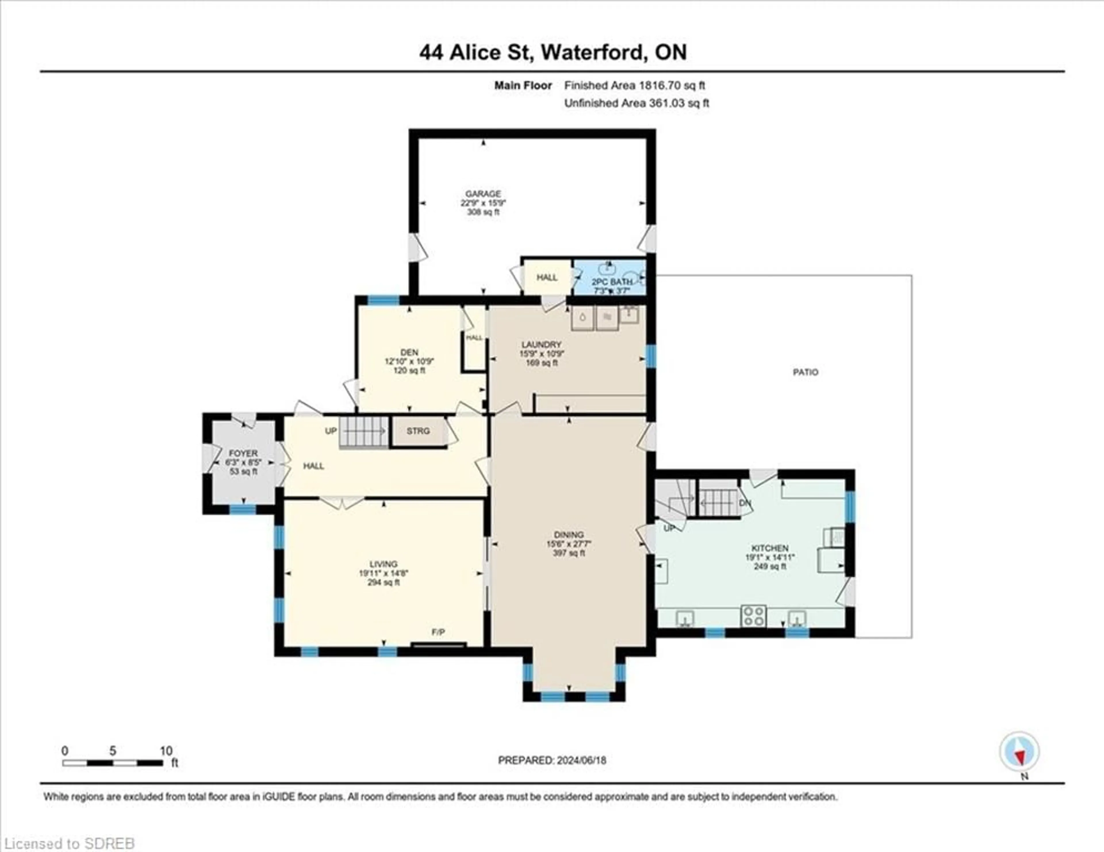 Floor plan for 44 Alice St, Waterford Ontario N0E 1Y0