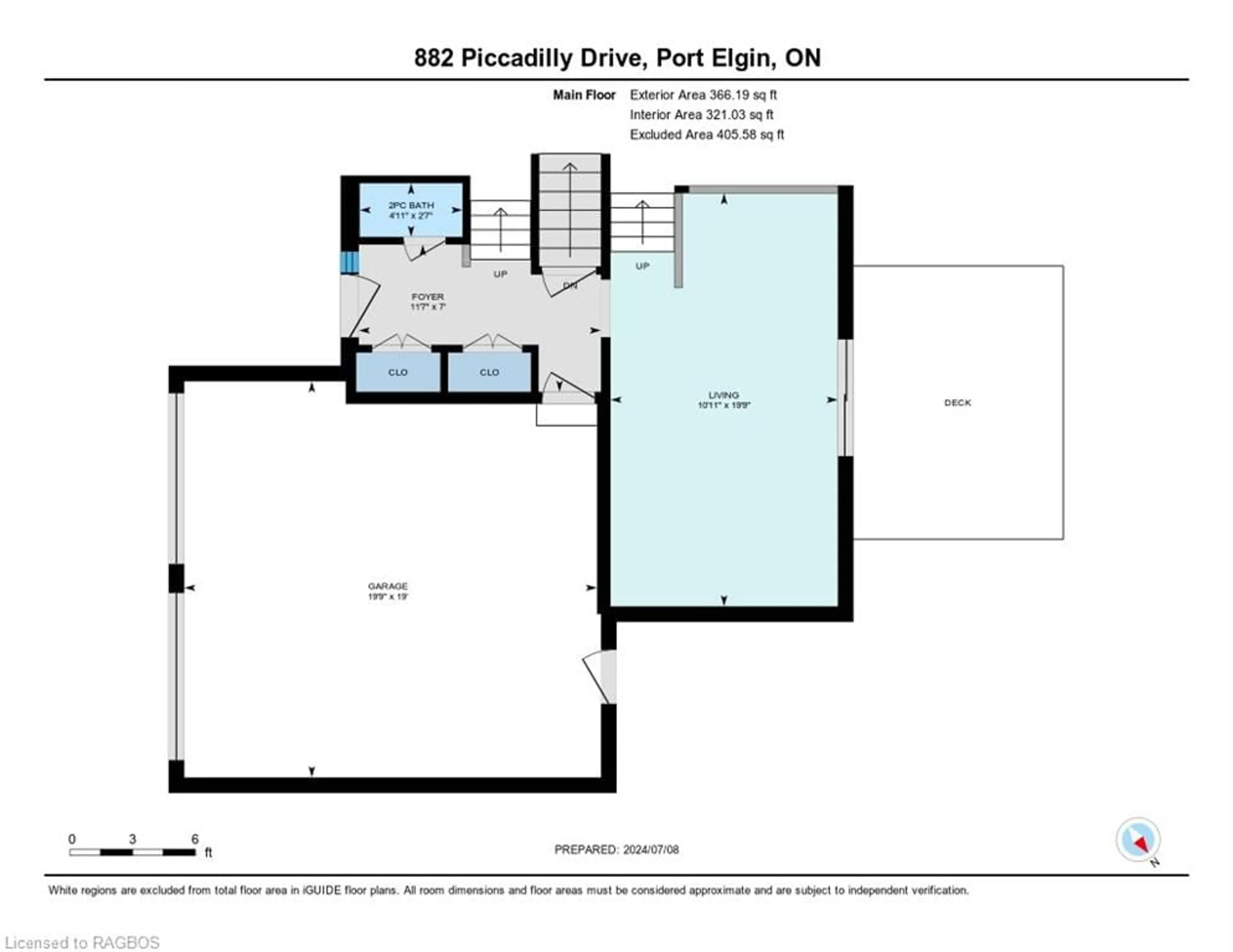 Floor plan for 882 Piccadilly Dr, Port Elgin Ontario N0H 2C2