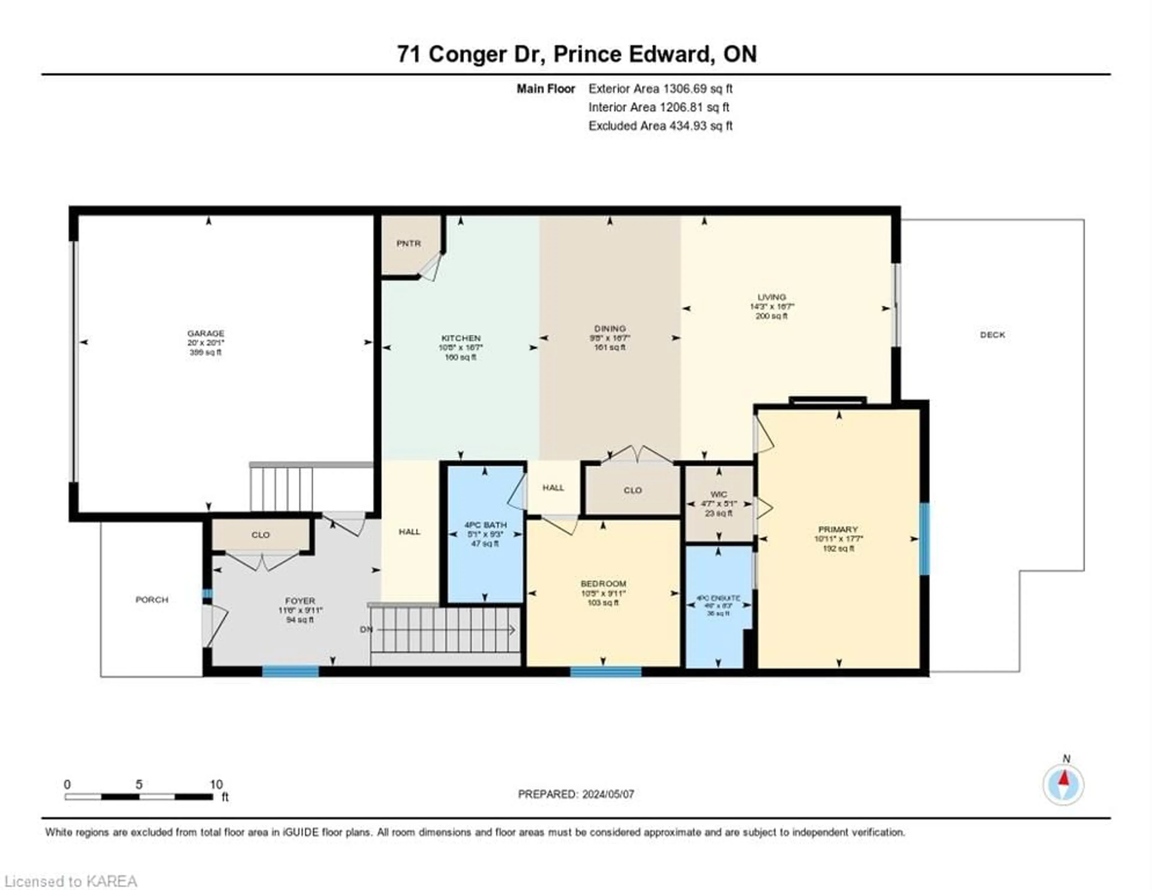 Floor plan for 71 Conger Drive Dr, Wellington Ontario K0K 3L0