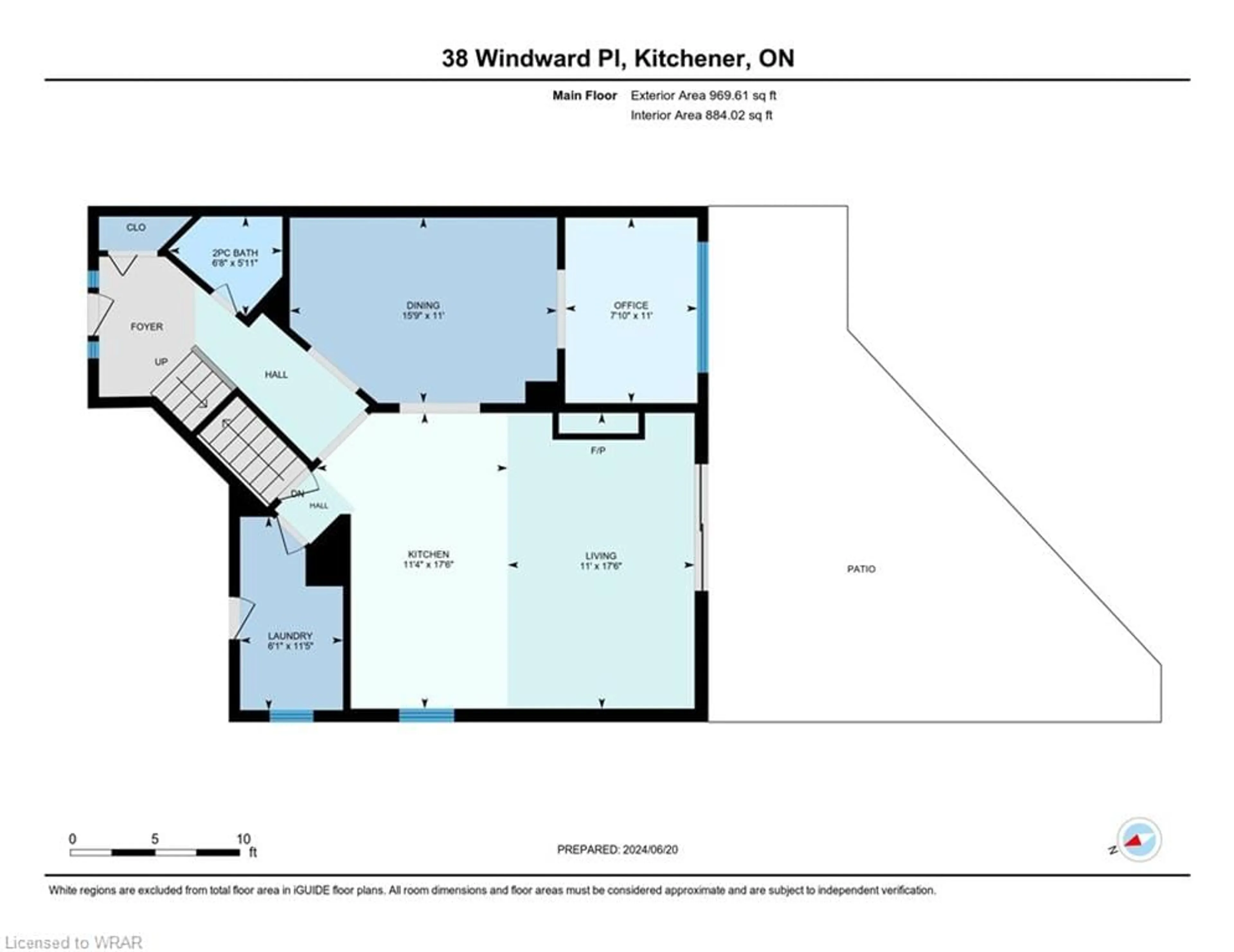 Floor plan for 38 Windward Pl, Kitchener Ontario N2N 3H8