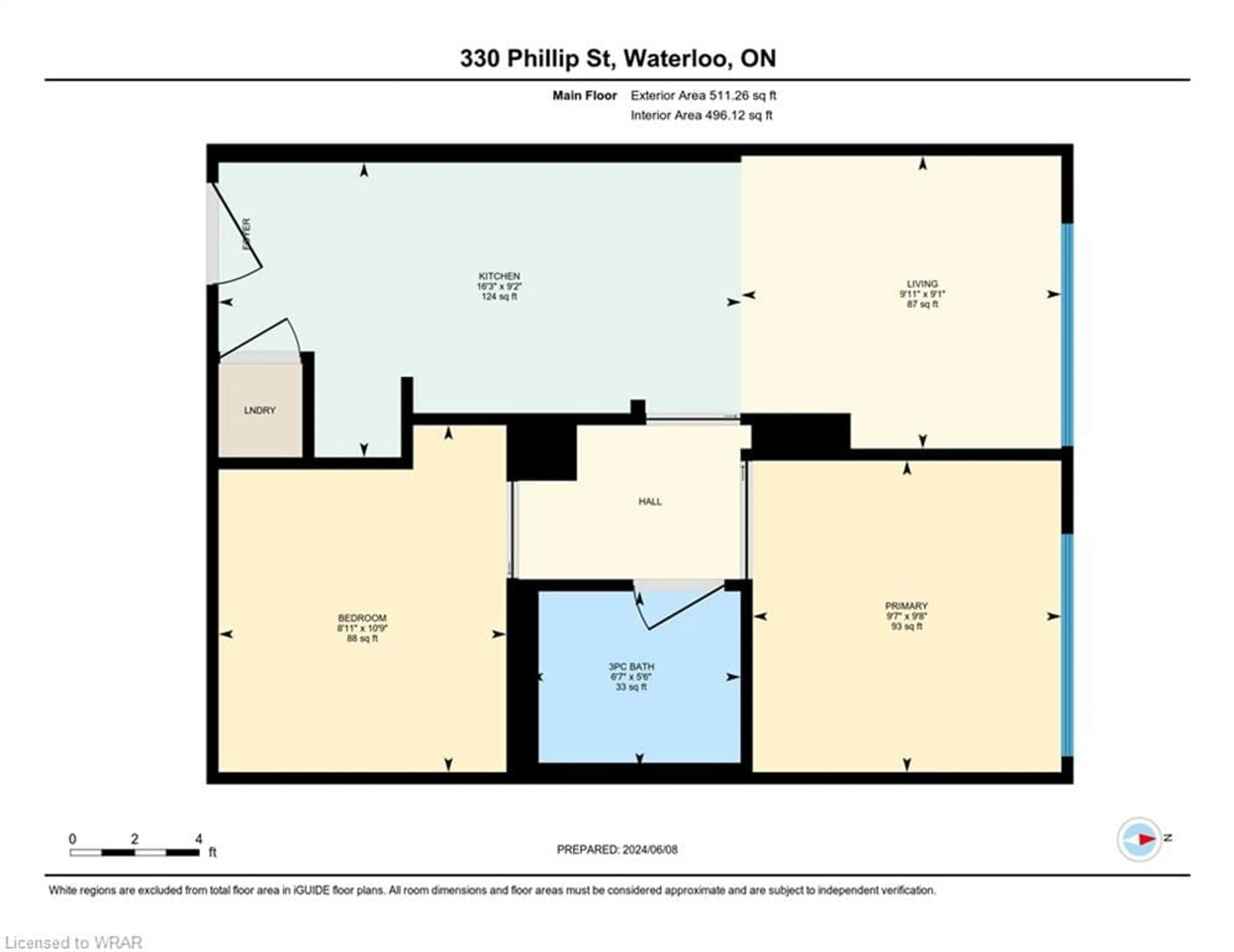 Floor plan for 330 Phillip St #514, Waterloo Ontario N2L 3W9