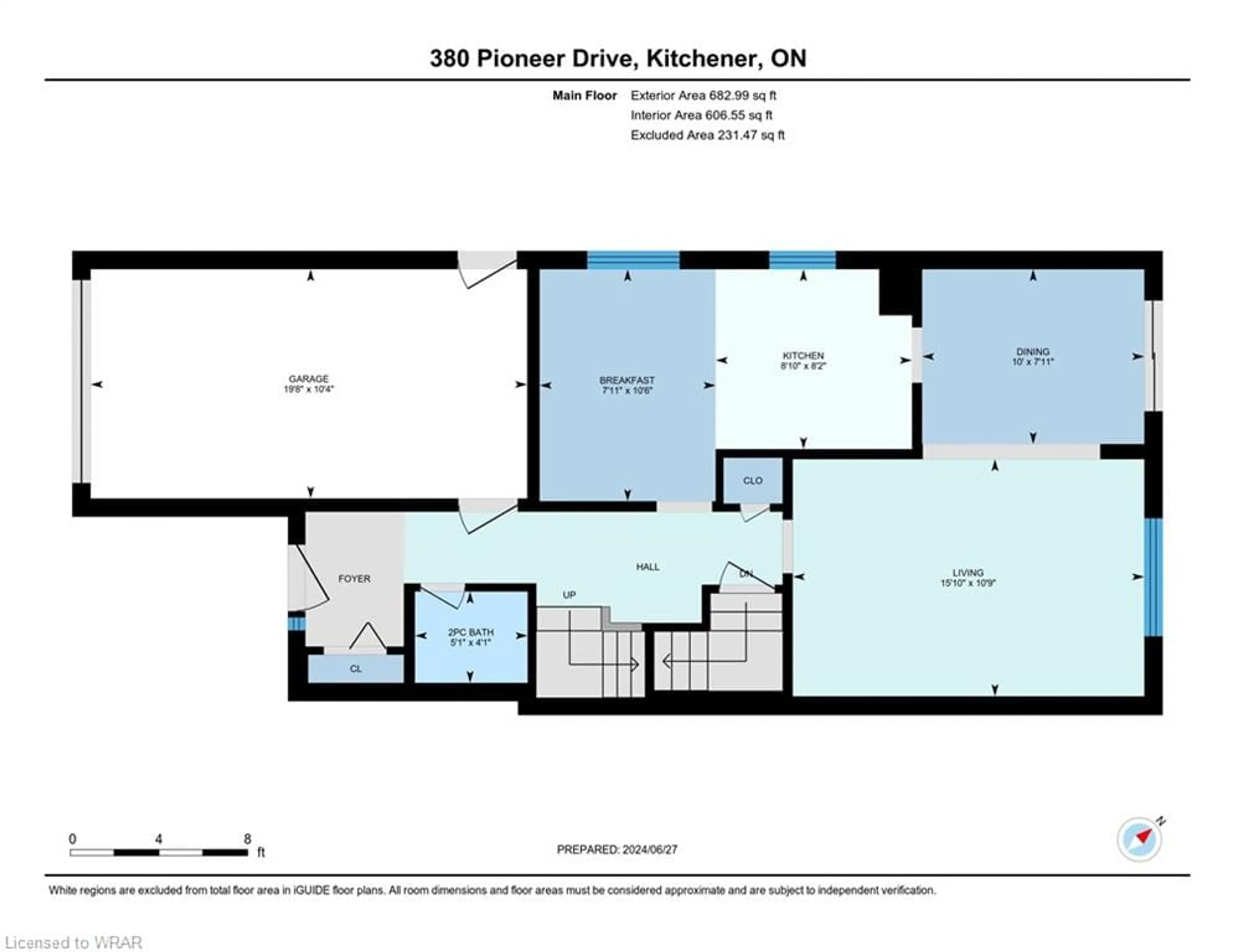 Floor plan for 380 Pioneer Dr, Kitchener Ontario N2P 1K6