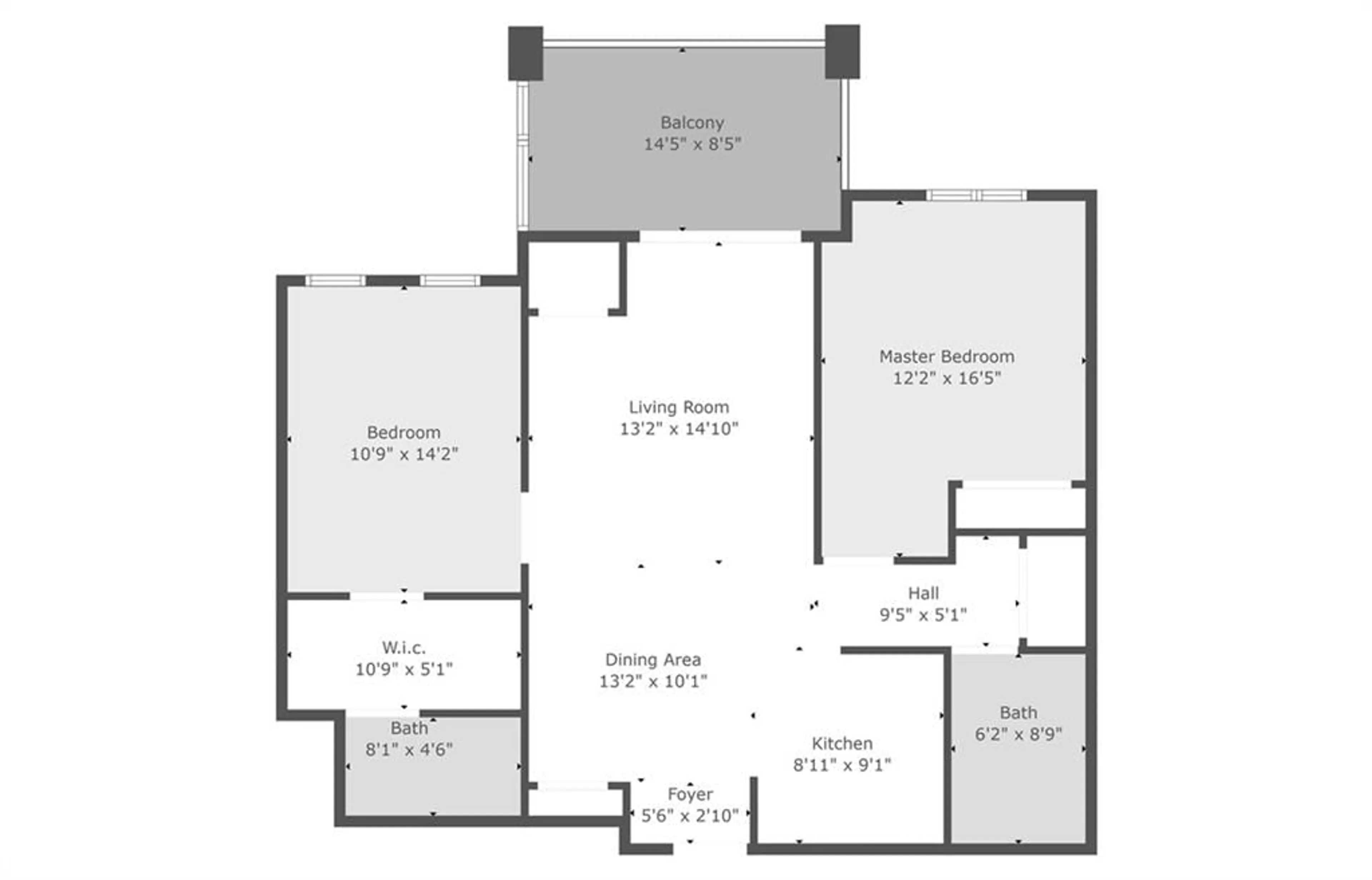 Floor plan for 5 Greenwich St #205, Barrie Ontario L4N 7Y8