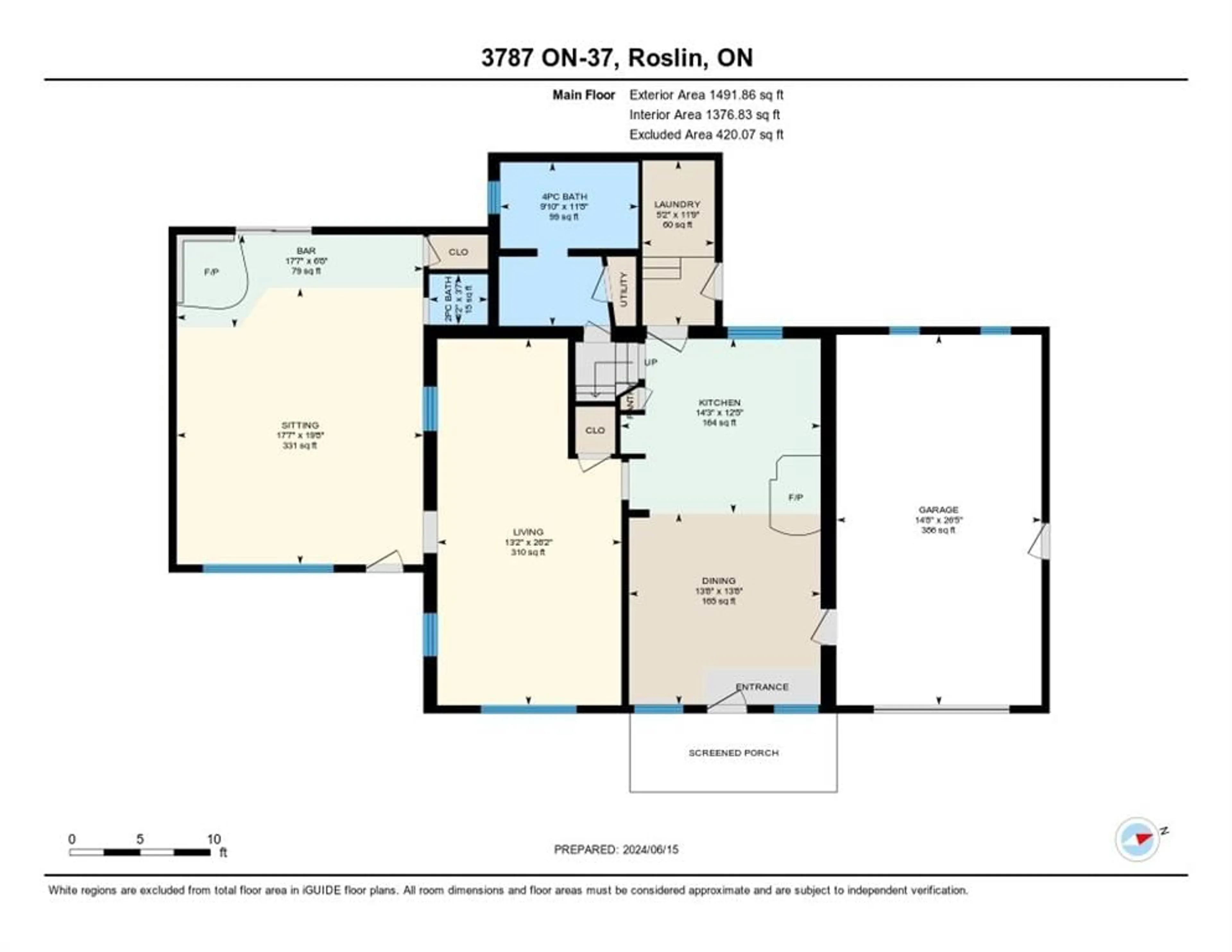 Floor plan for 3787 Highway 37, Roslin Ontario K0K 2Y0