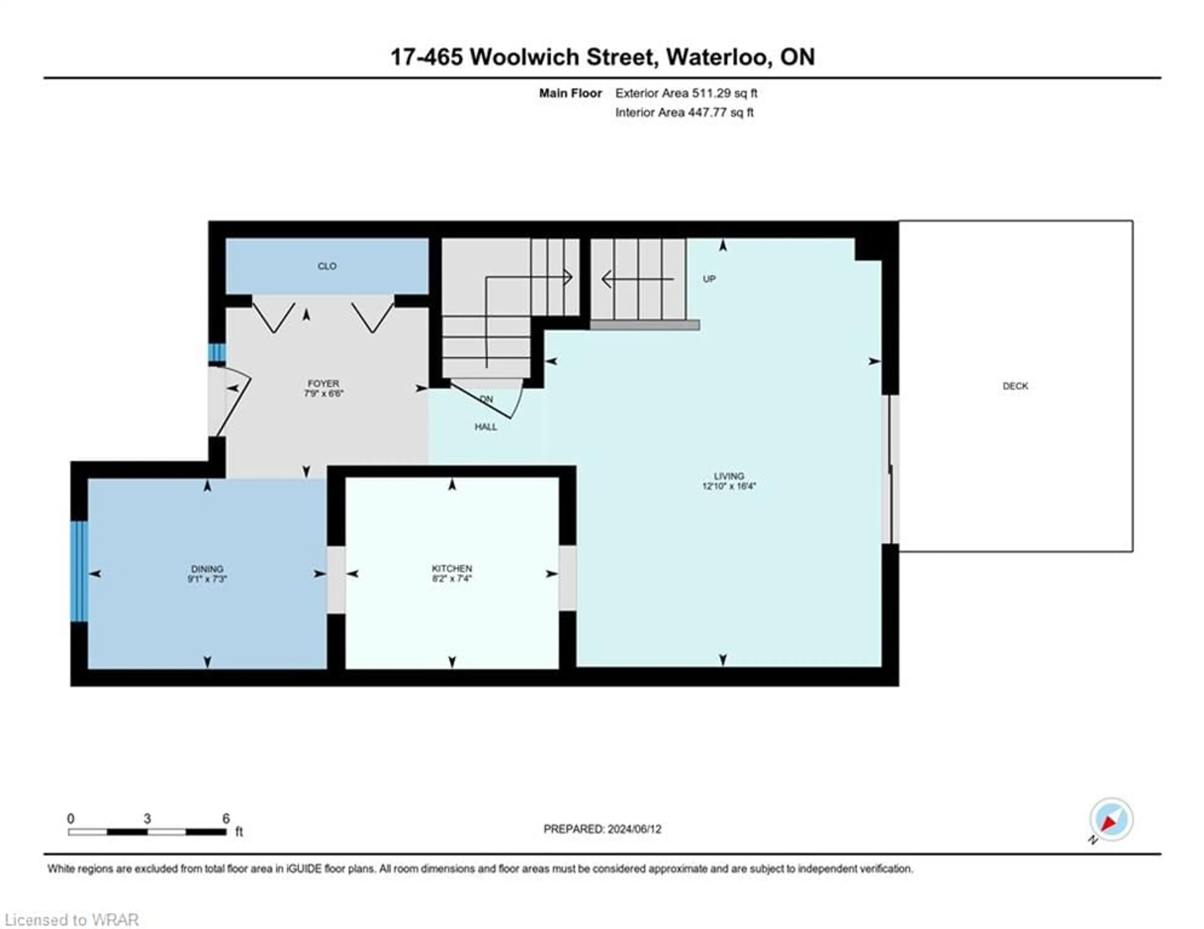 Floor plan for 465 Woolwich St #17, Waterloo Ontario N2K 3S4