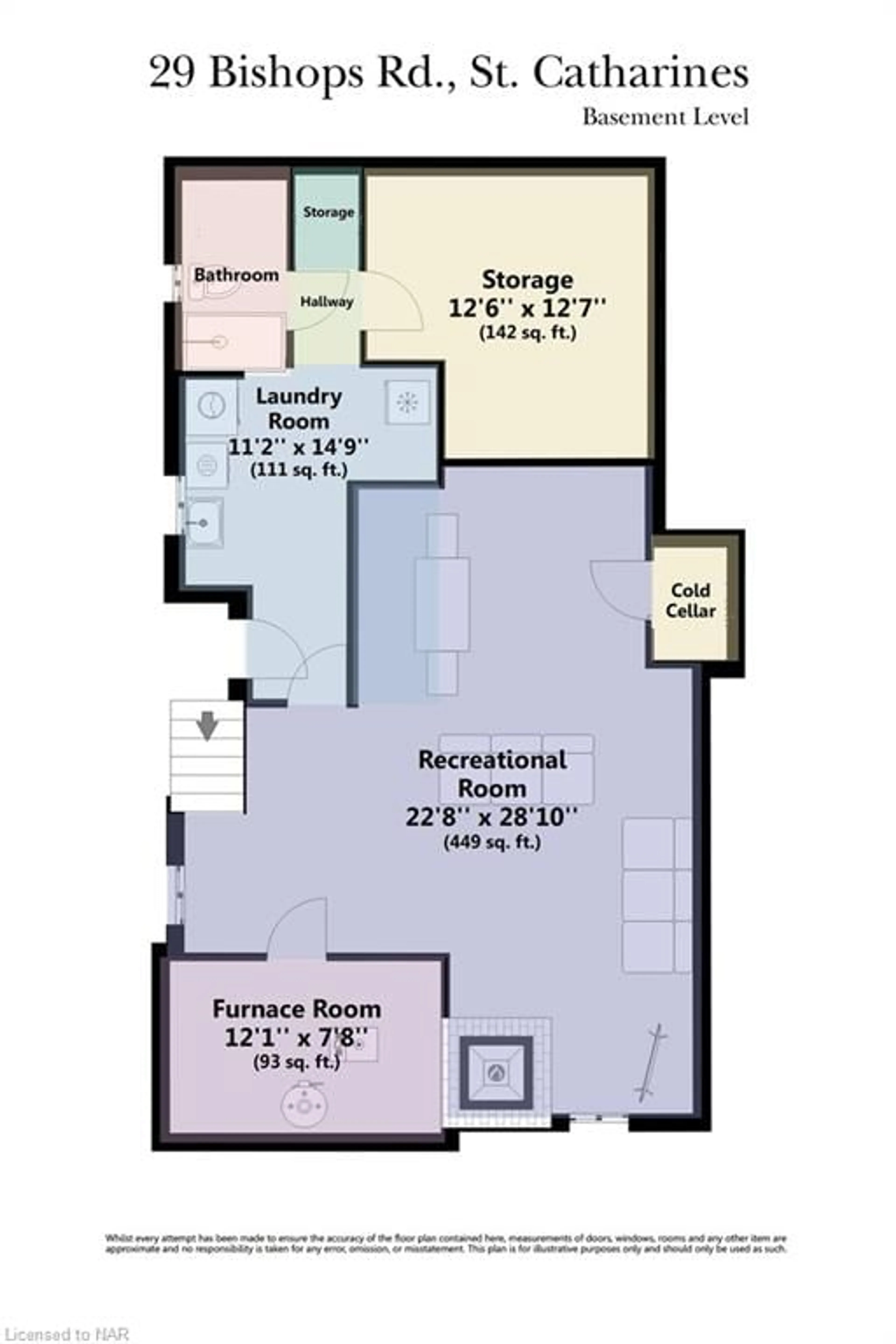 Floor plan for 29 Bishops Rd, St. Catharines Ontario L2M 1T8