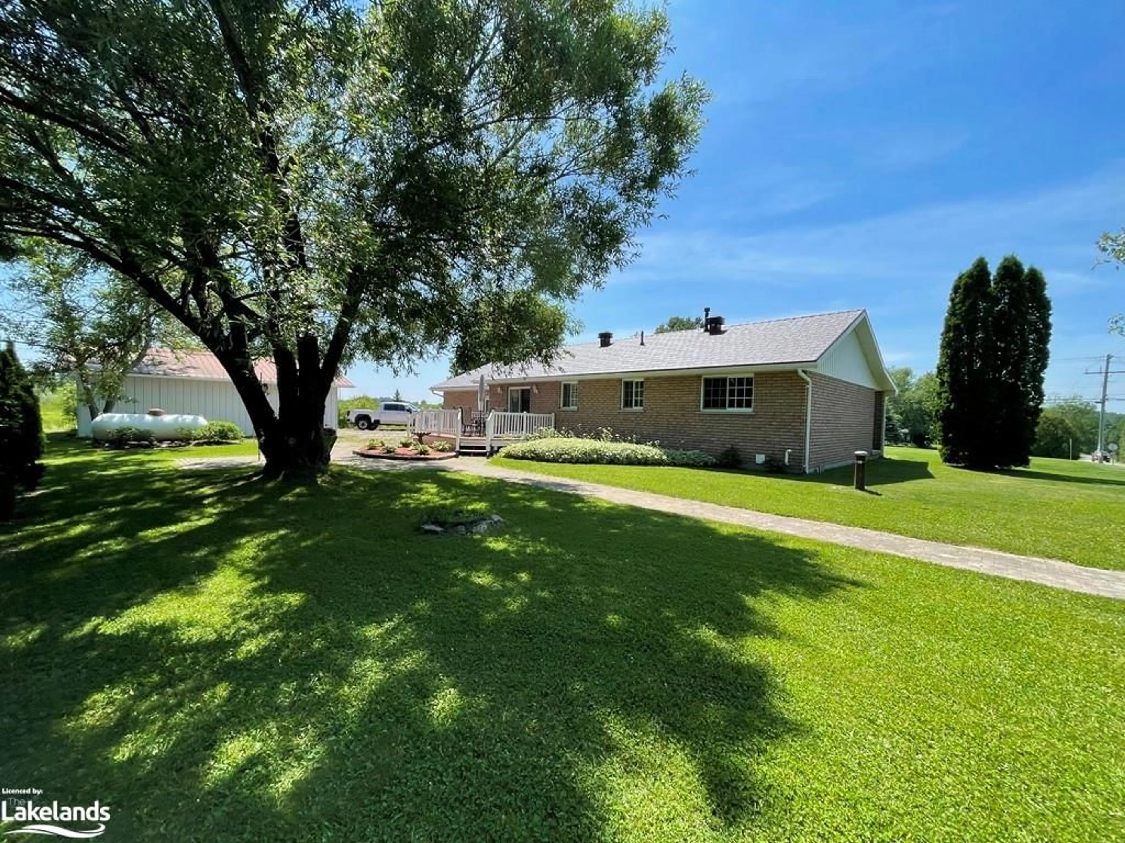 A pic from exterior of the house or condo, the fenced backyard for 24 Monetville Rd, Monetville Ontario P0M 2K0