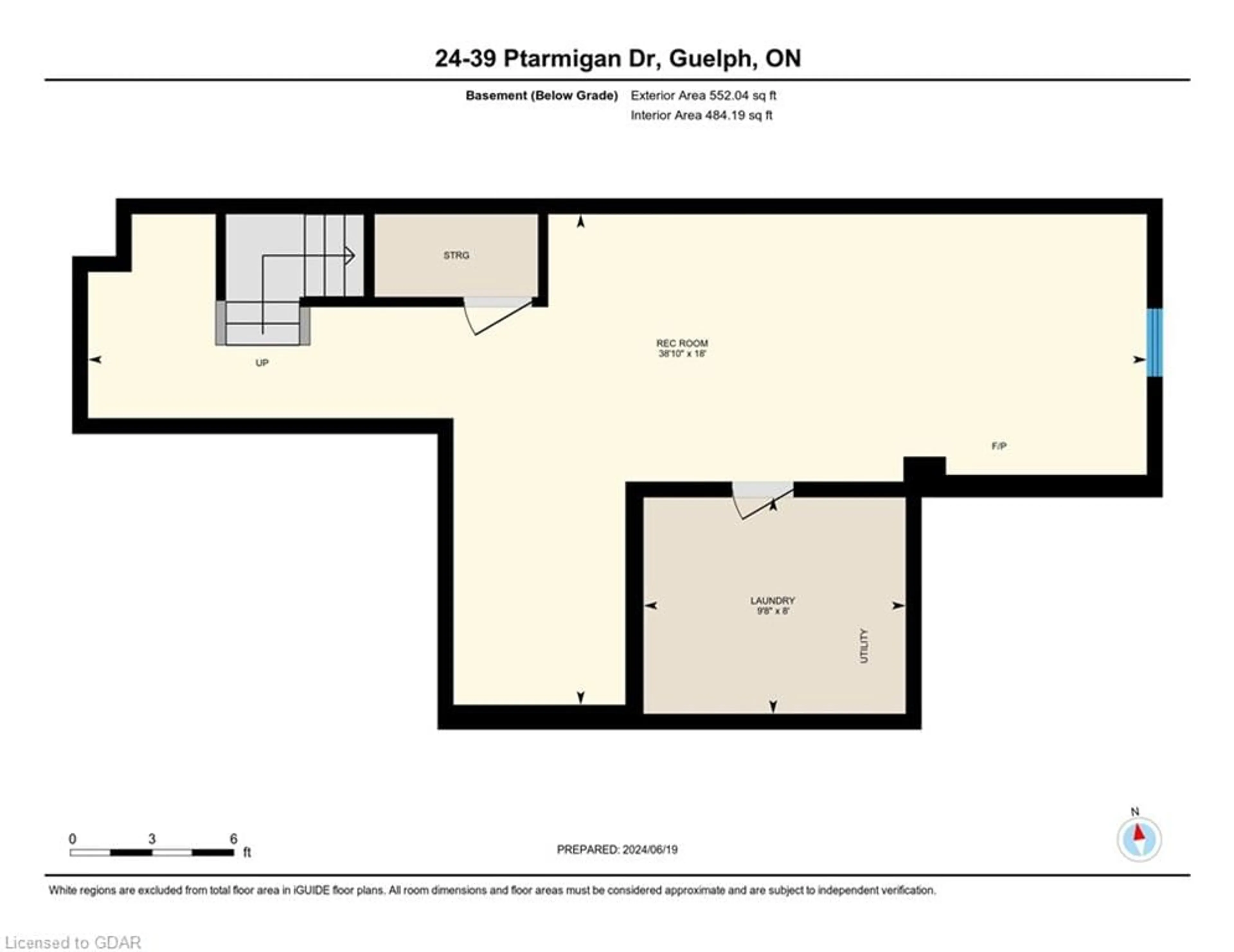Floor plan for 39 Ptarmigan Dr Dr #24, Guelph Ontario N1C 1E8