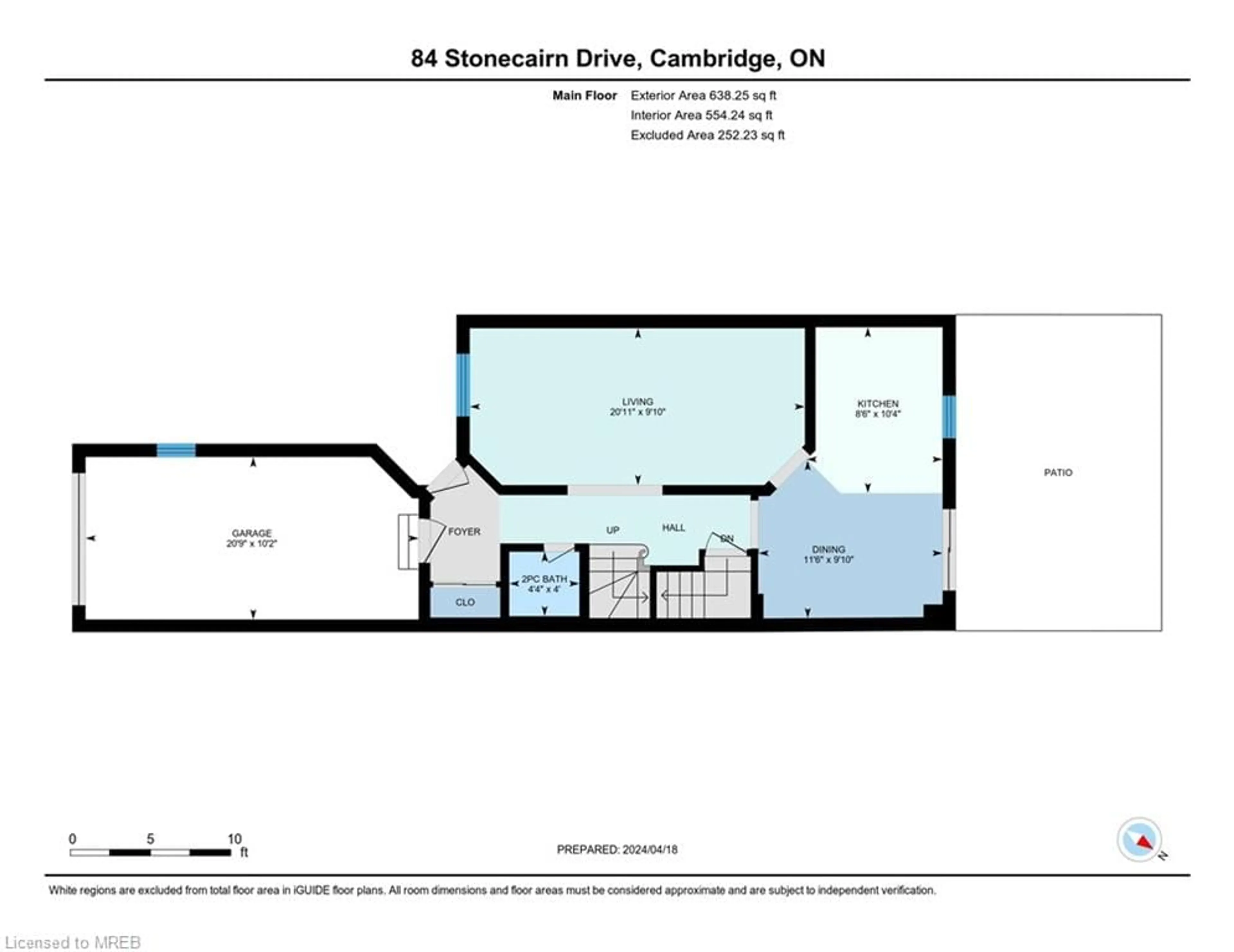 Floor plan for 84 Stonecairn Dr, Cambridge Ontario N1T 1W3