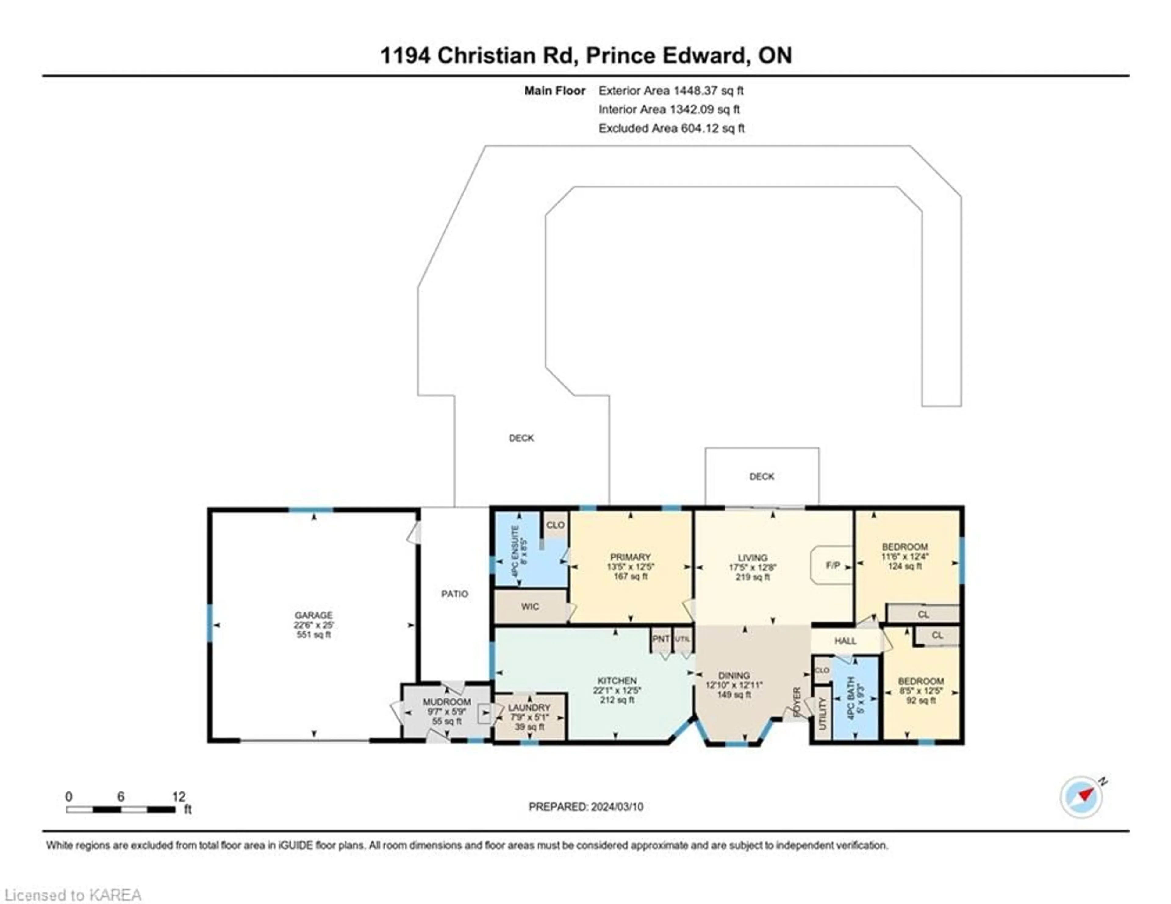 Floor plan for 1194 Christian Rd, Bloomfield Ontario K0K 1G0