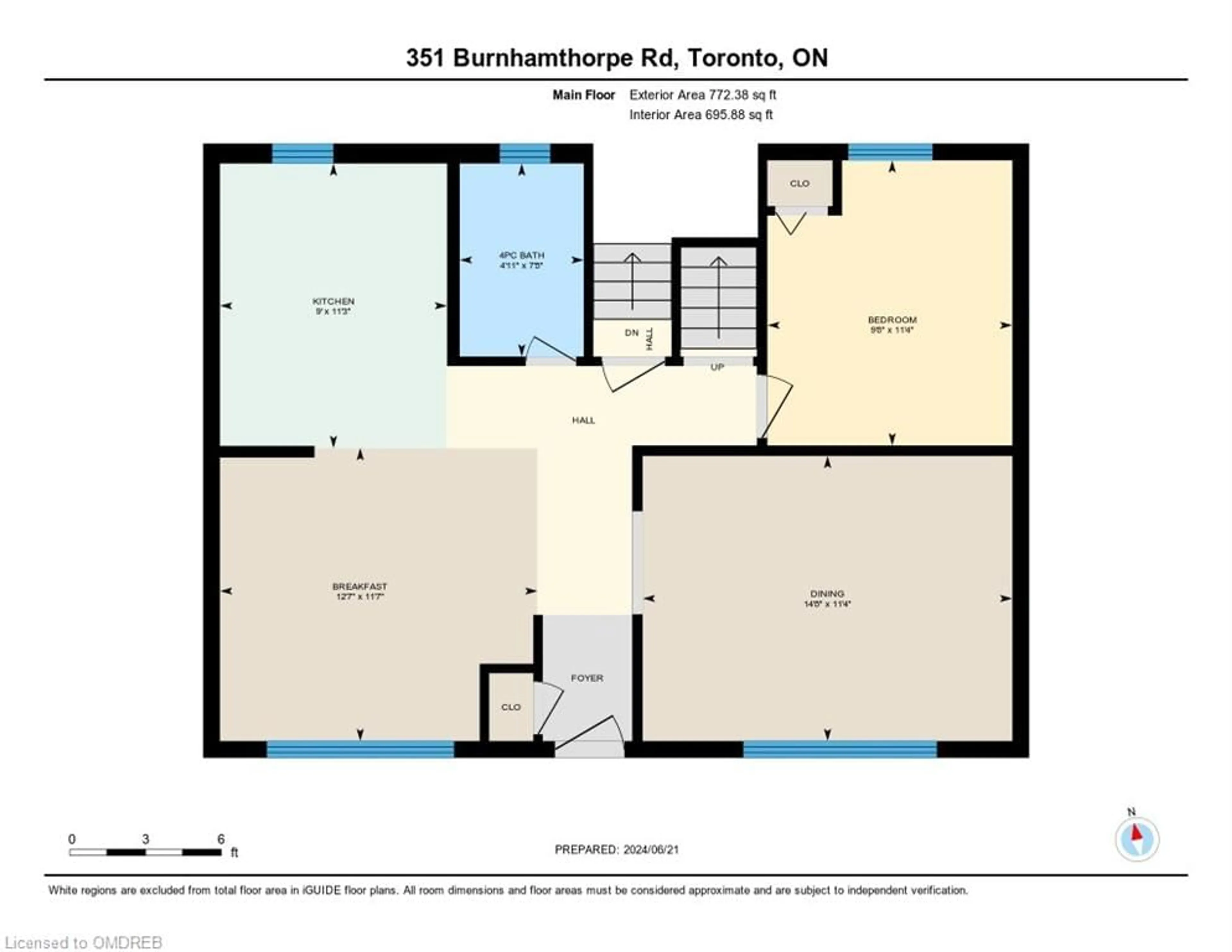 Floor plan for 351 Burnhamthorpe Rd, Etobicoke Ontario M9B 2A5