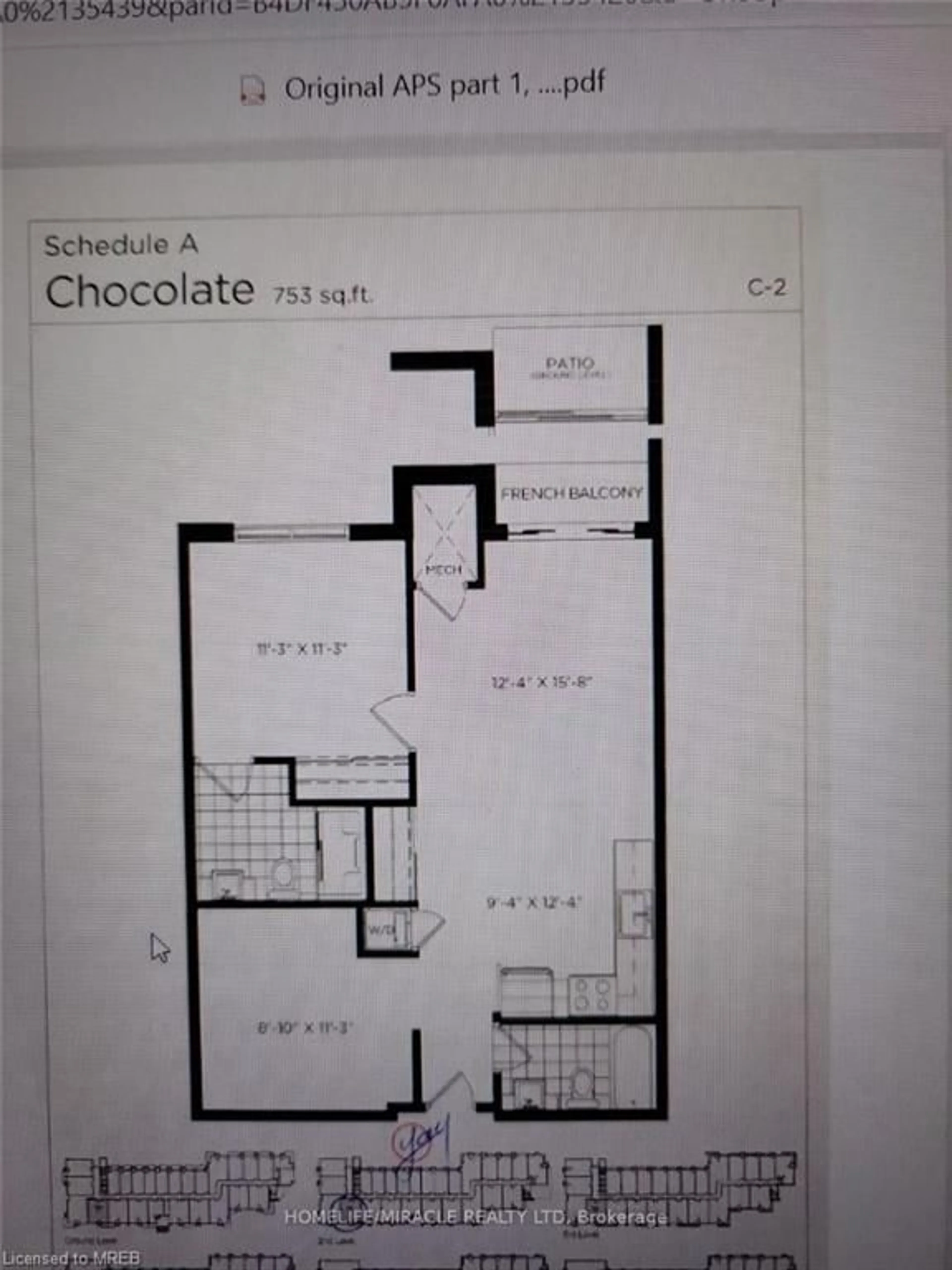 Floor plan for 1 Falaise Rd #221, Toronto Ontario M1E 0B9