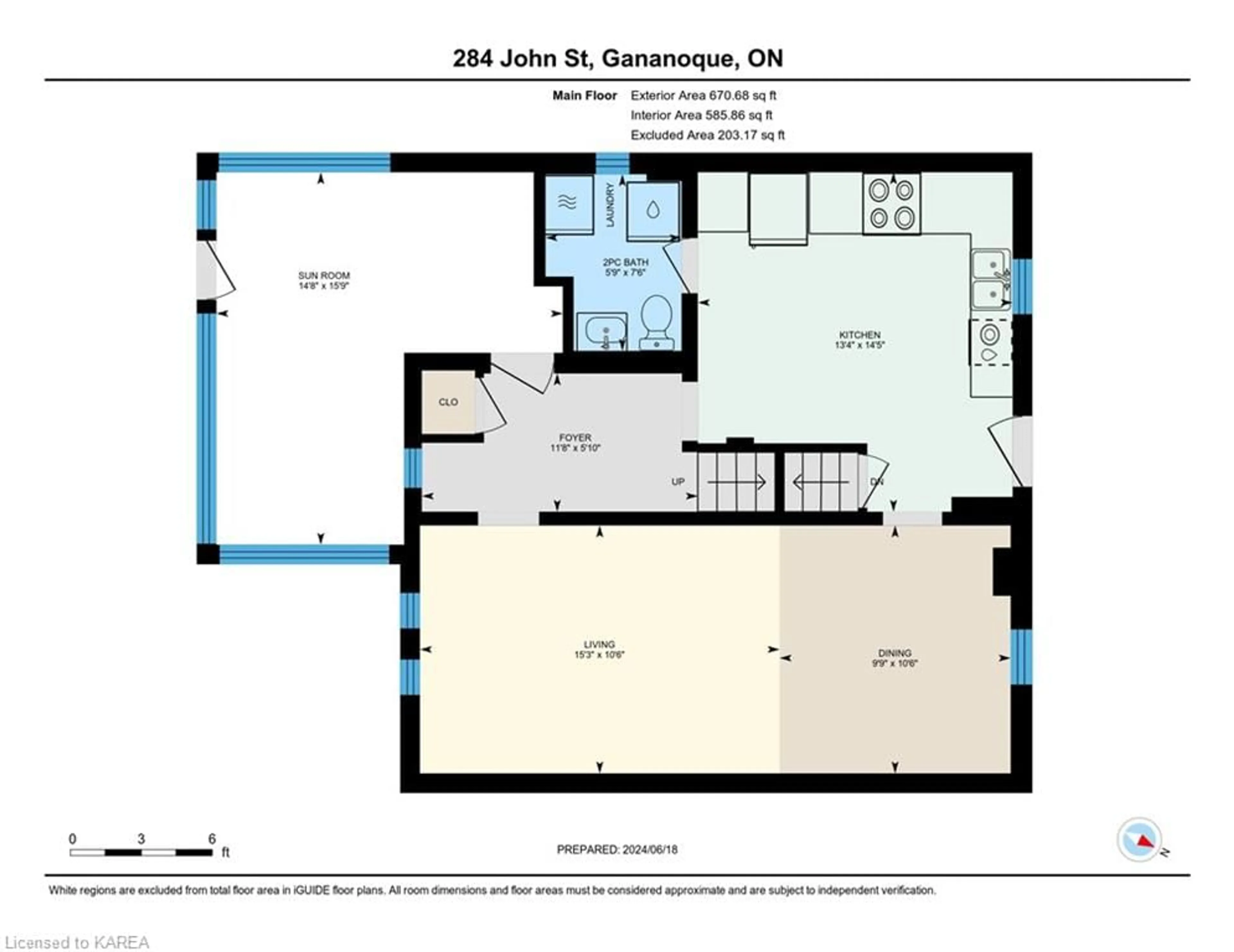 Floor plan for 284 John St, Gananoque Ontario K7G 1A7