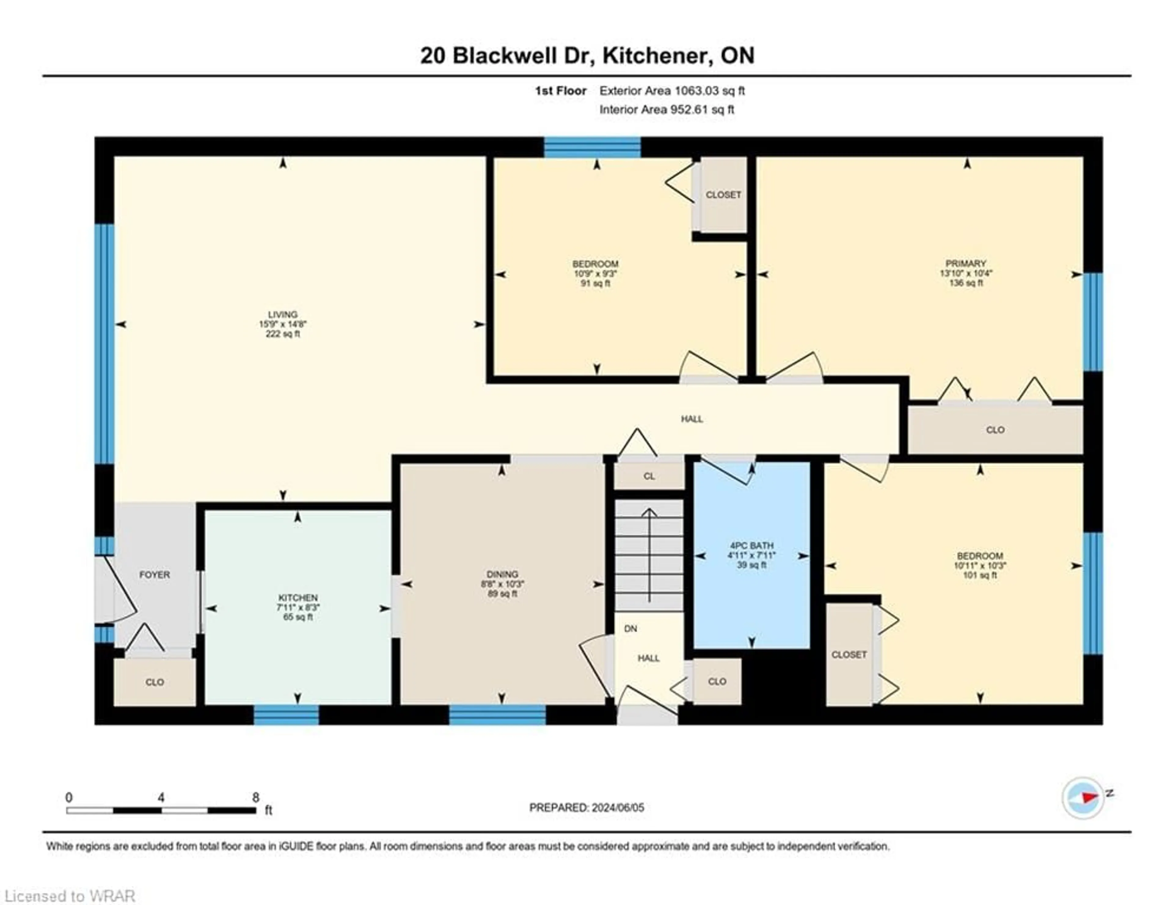 Floor plan for 20 Blackwell Dr, Kitchener Ontario N2N 1P5