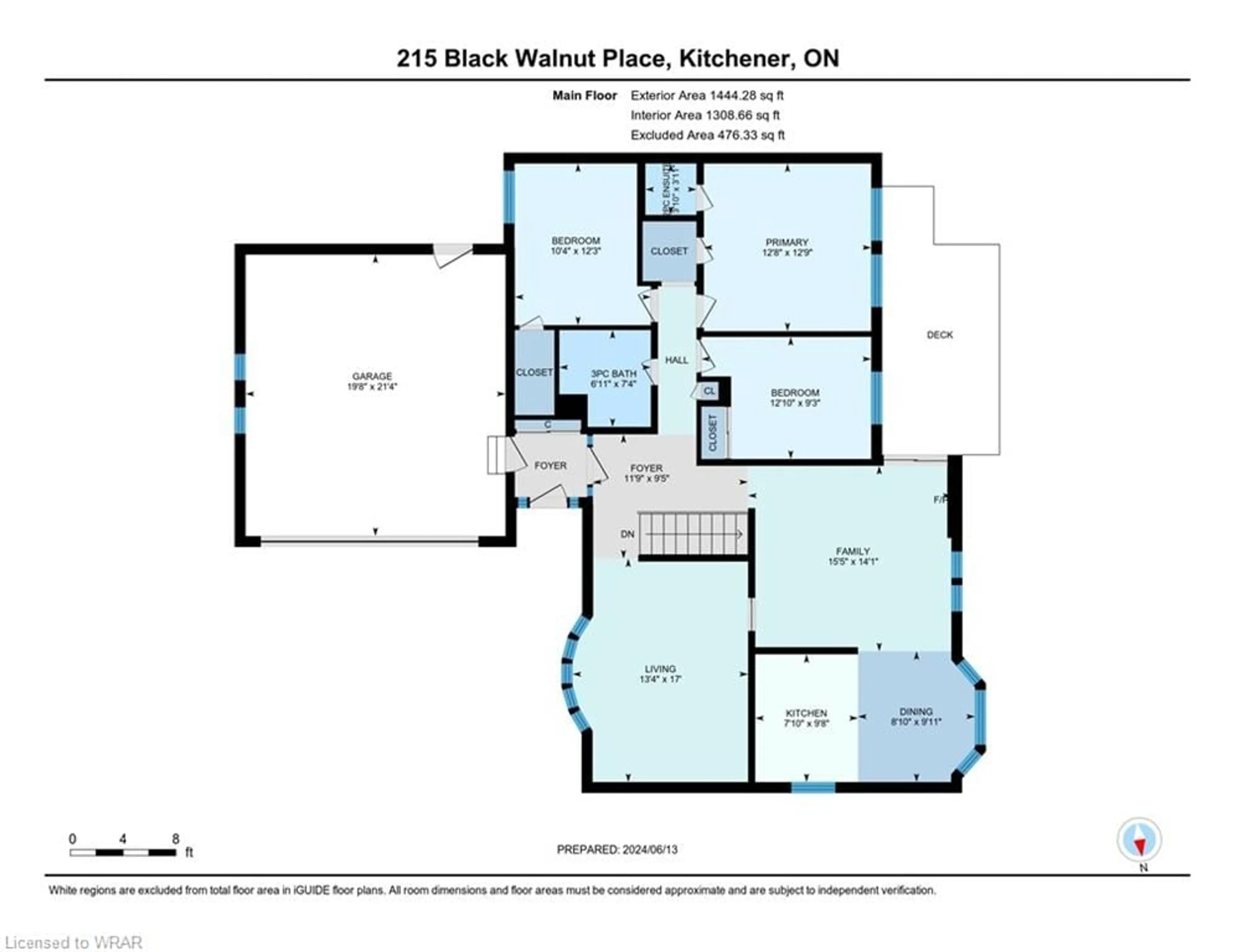 Floor plan for 215 Black Walnut Pl, Kitchener Ontario N2P 1T5