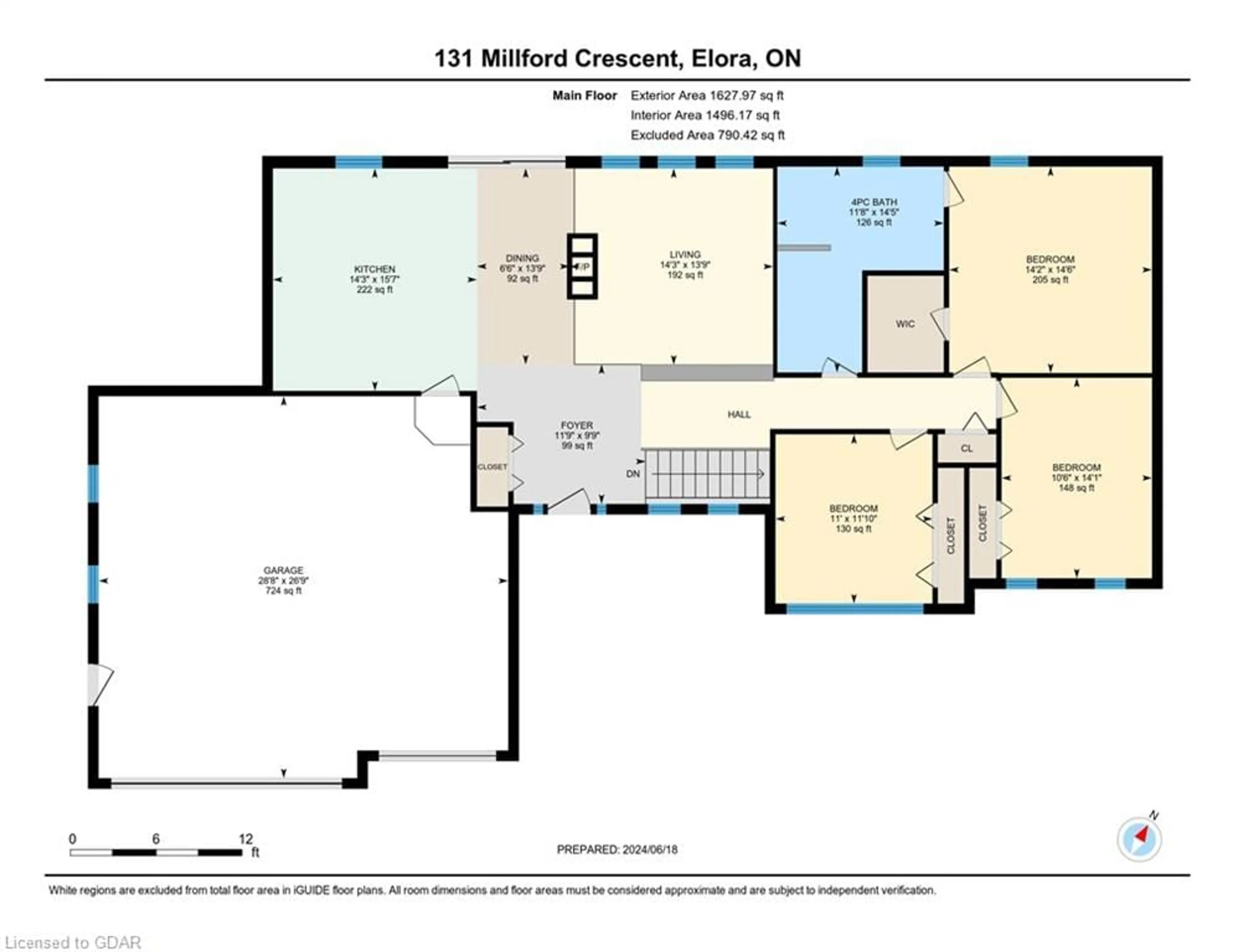 Floor plan for 131 Millford Cres, Elora Ontario N0B 1S0