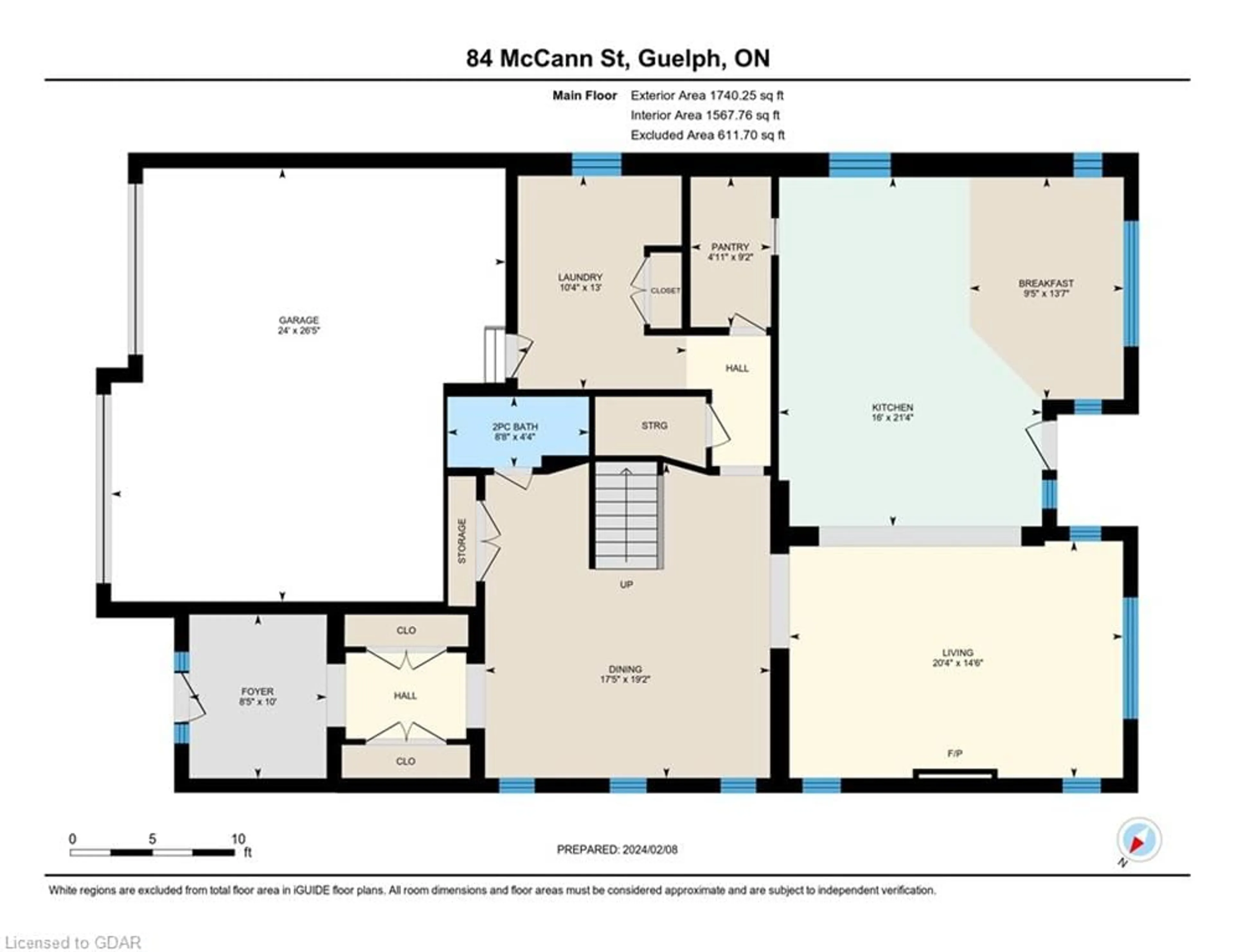 Floor plan for 84 Mccann St, Guelph Ontario N1G 0B9
