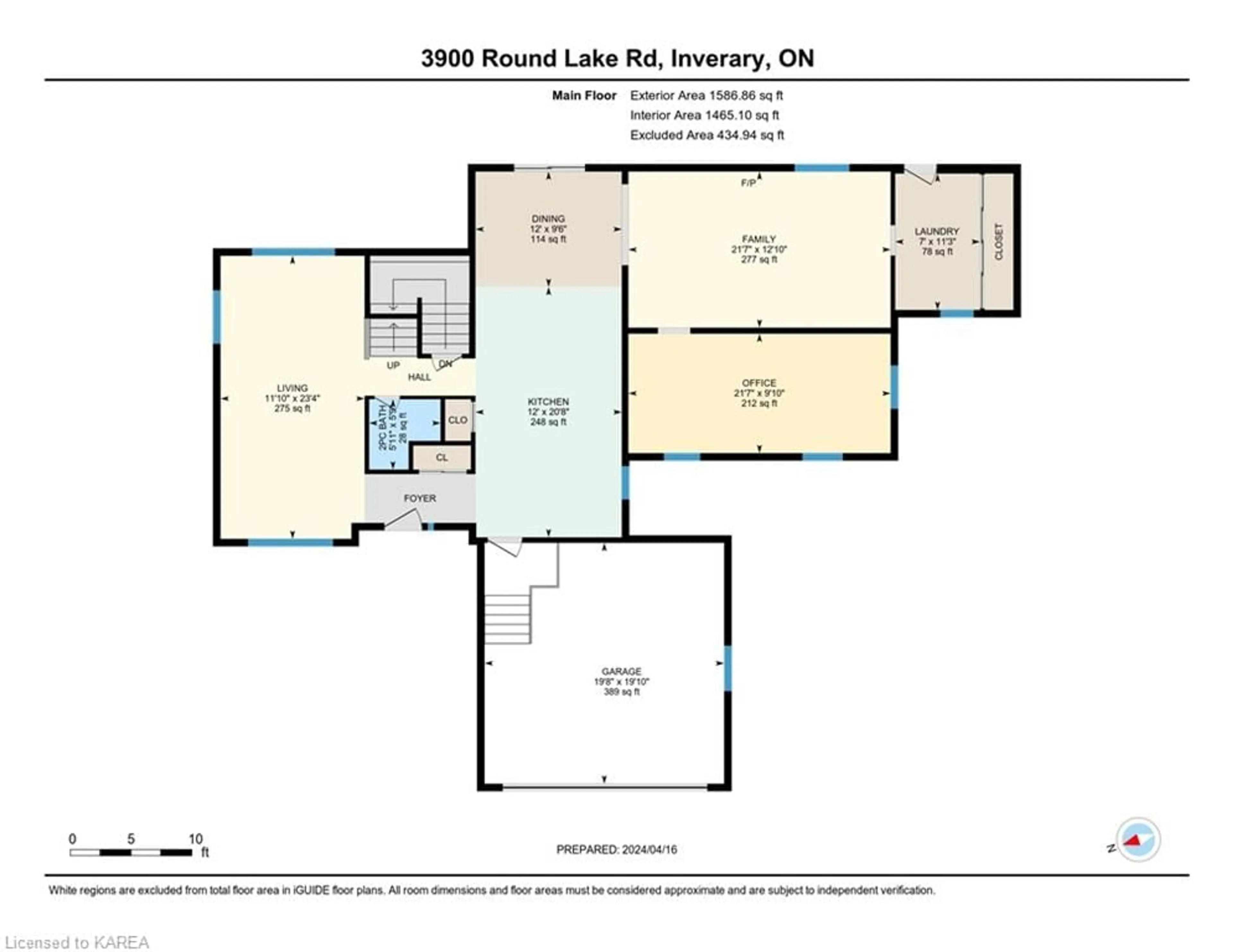 Floor plan for 3900 Round Lake Road, Inverary Ontario K0H 1X0