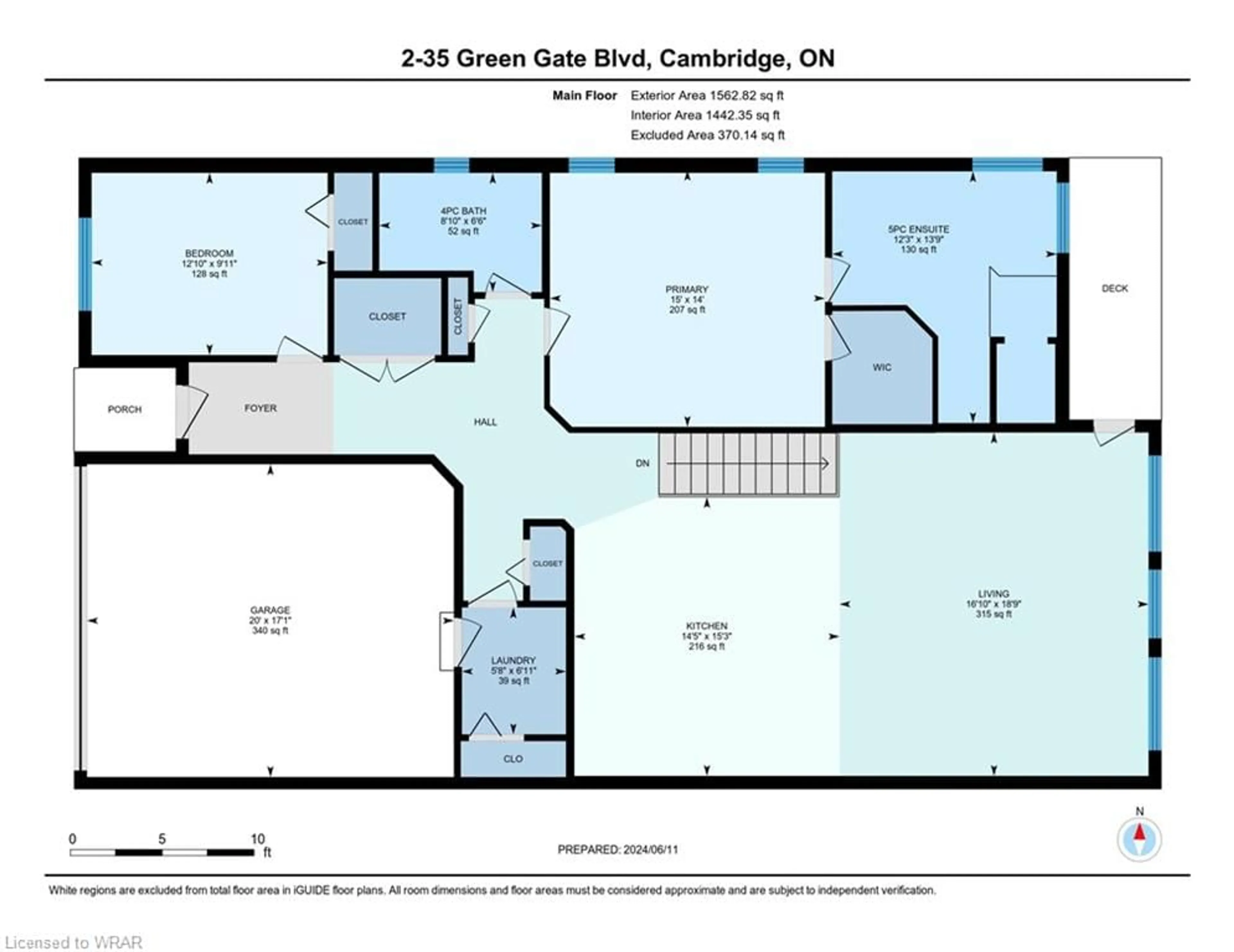 Floor plan for 35 Green Gate Blvd #2, Cambridge Ontario N1T 2C5
