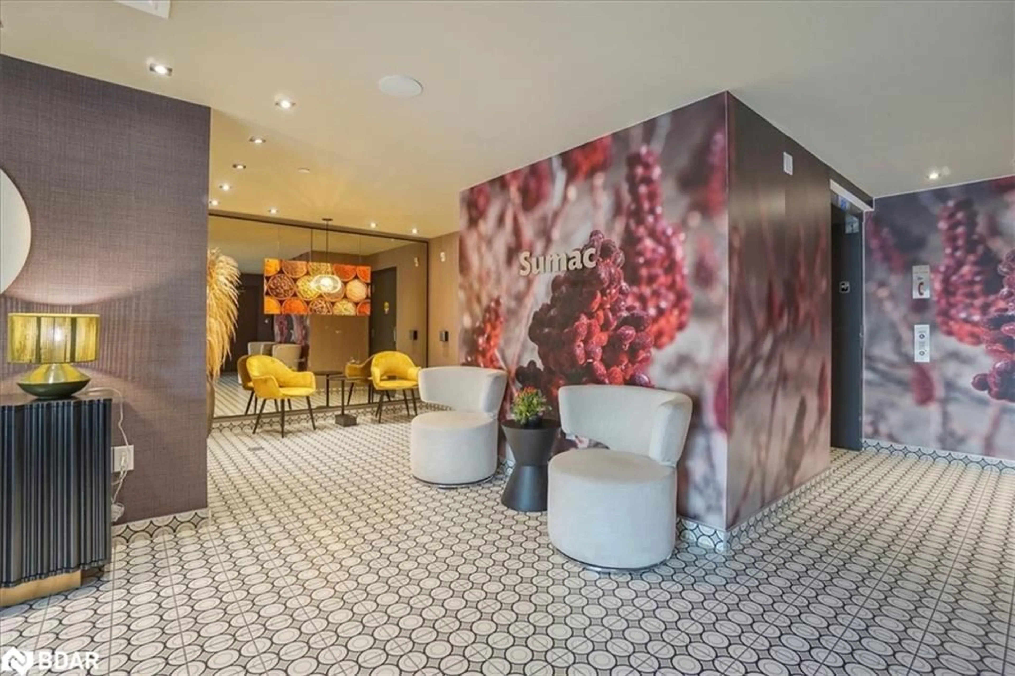 Indoor lobby, carpet floors for 4 Spice Way #213, Barrie Ontario L9J 0M2