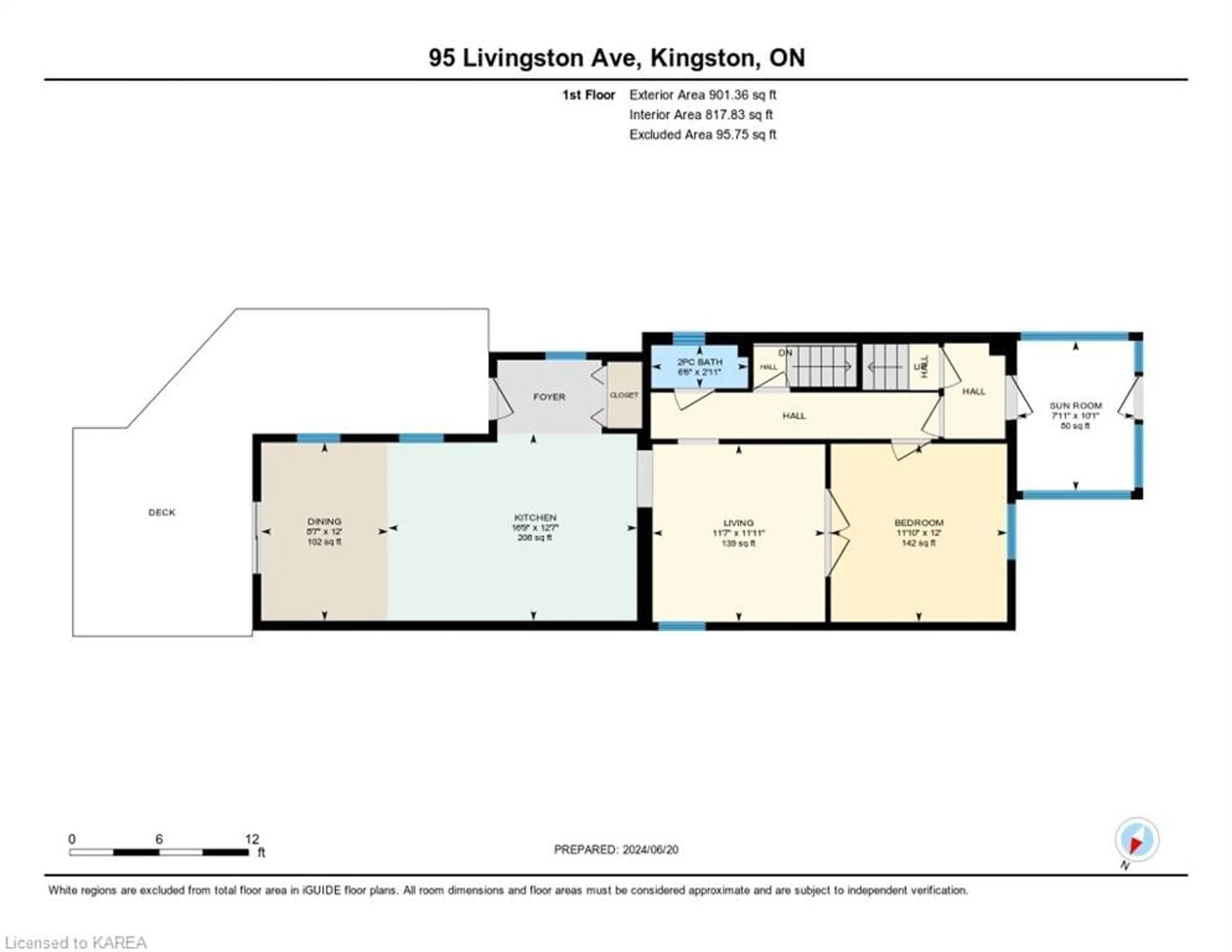 Floor plan for 95 Livingston Ave, Kingston Ontario K7L 4L3