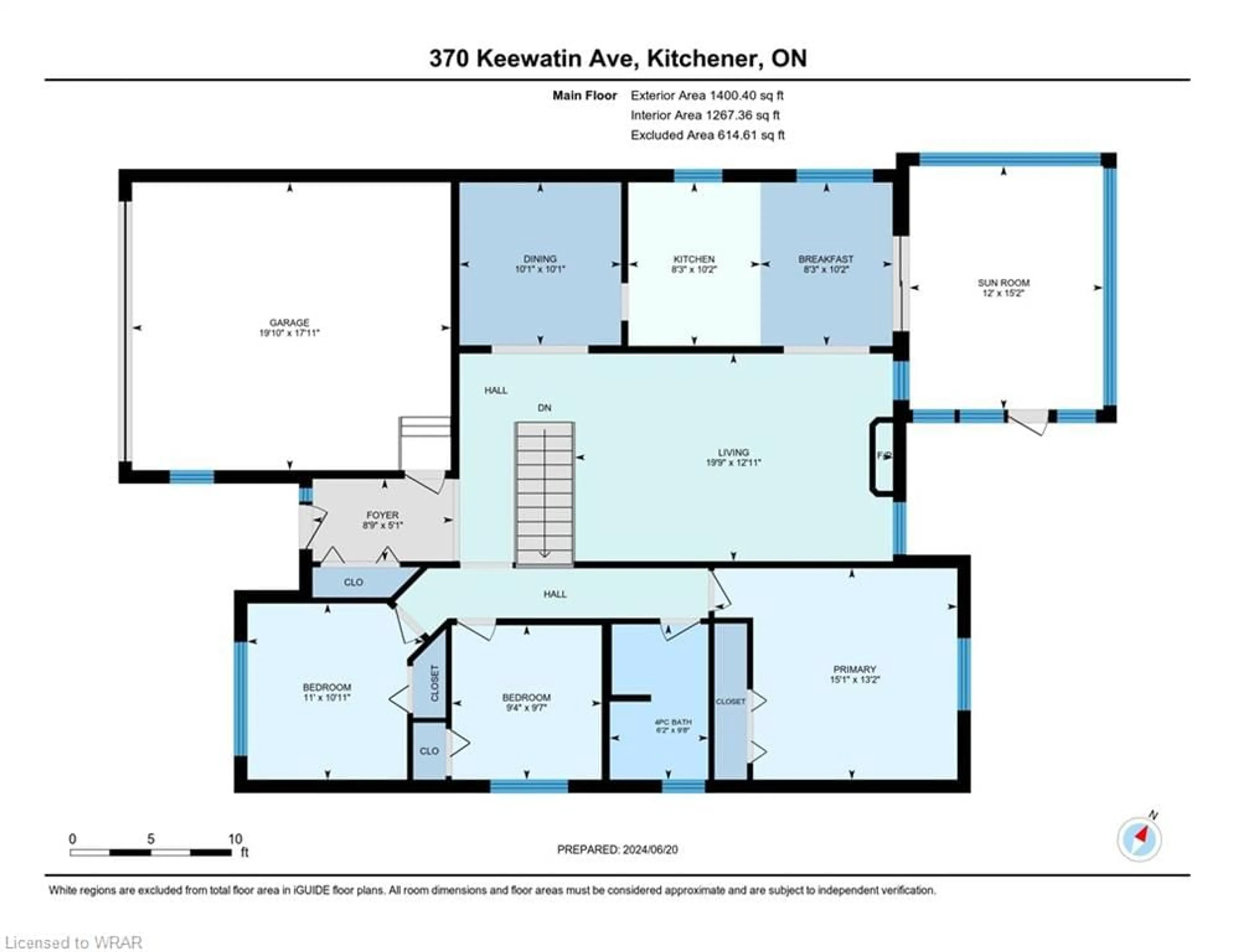 Floor plan for 370 Keewatin Ave, Kitchener Ontario N2B 3V3