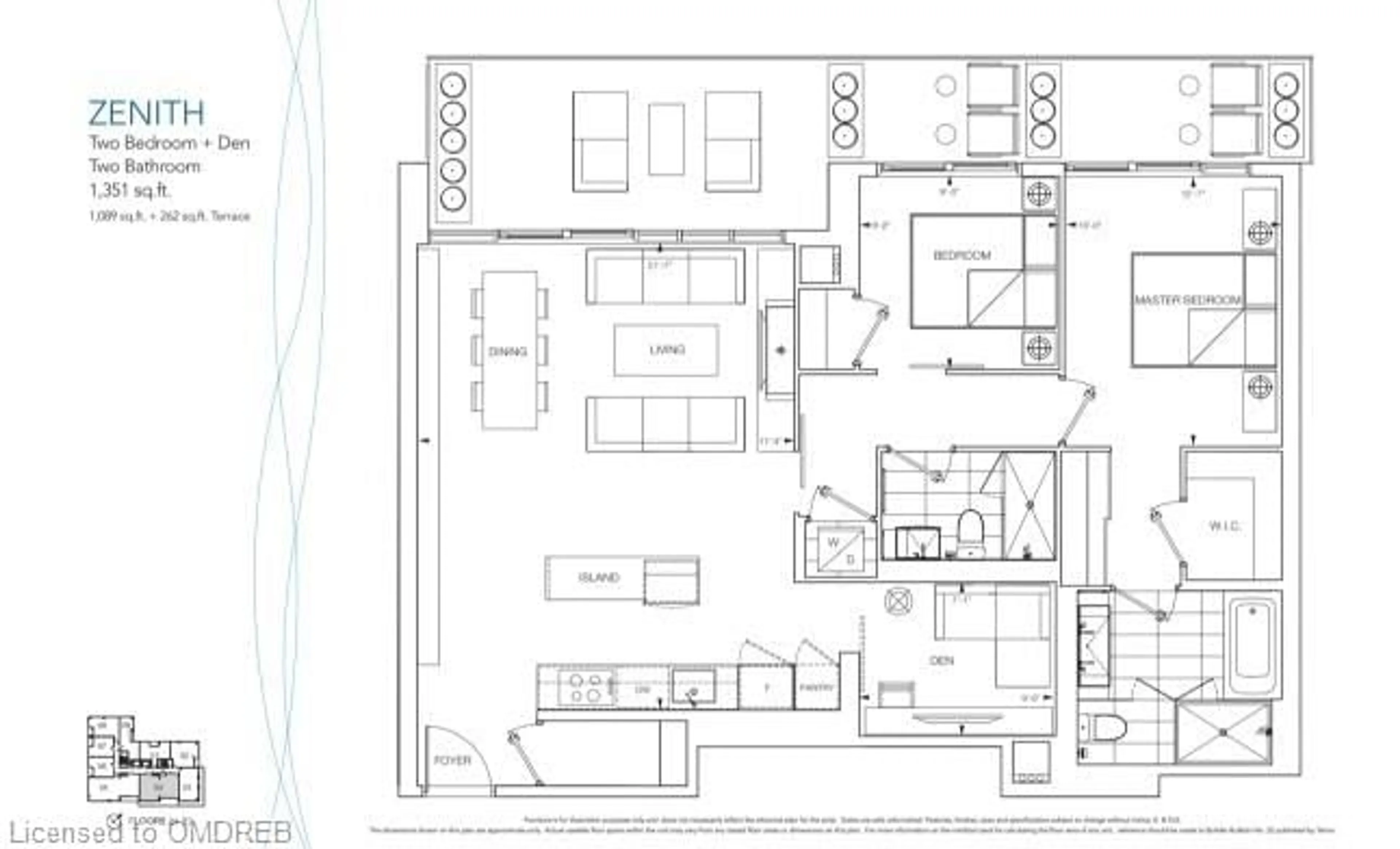 Floor plan for 370 Martha St #2204, Burlington Ontario L7R 0G9
