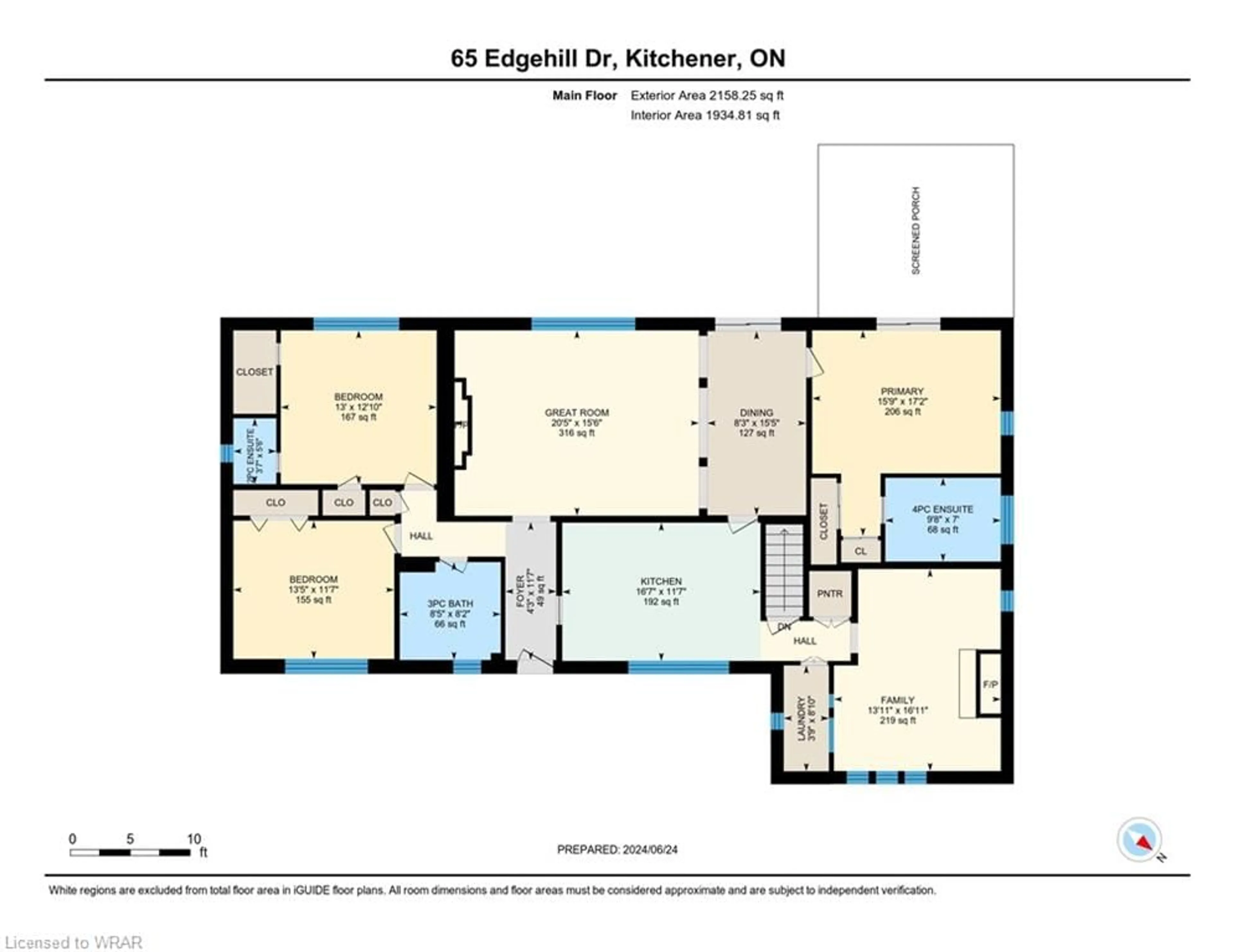 Floor plan for 65 Edgehill Dr, Kitchener Ontario N2P 2C7