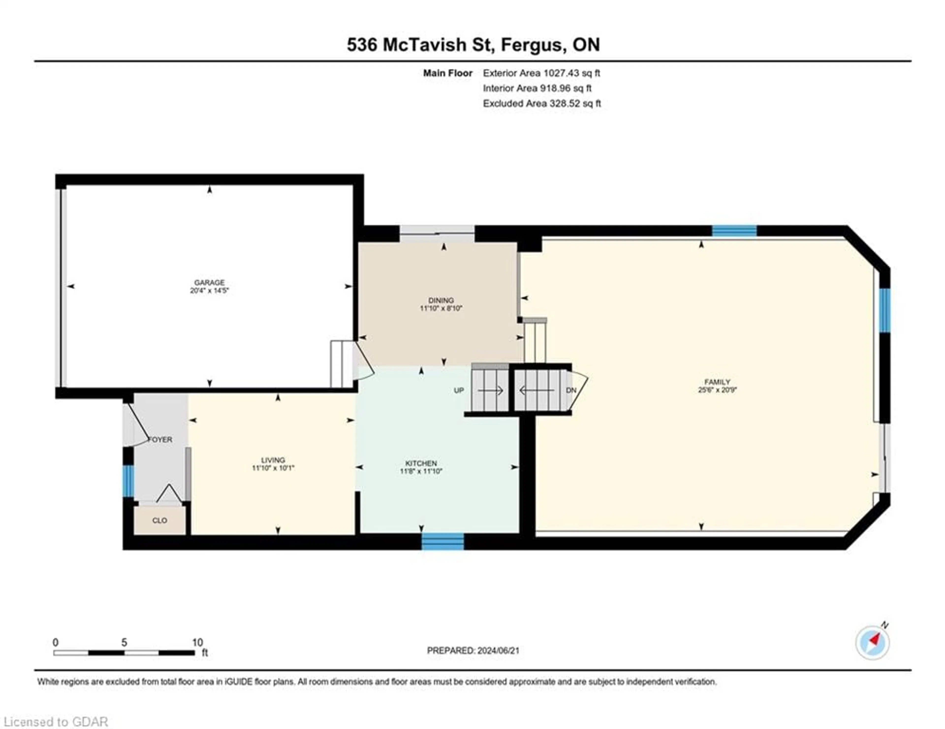 Floor plan for 536 Mctavish St, Fergus Ontario N1M 3P9