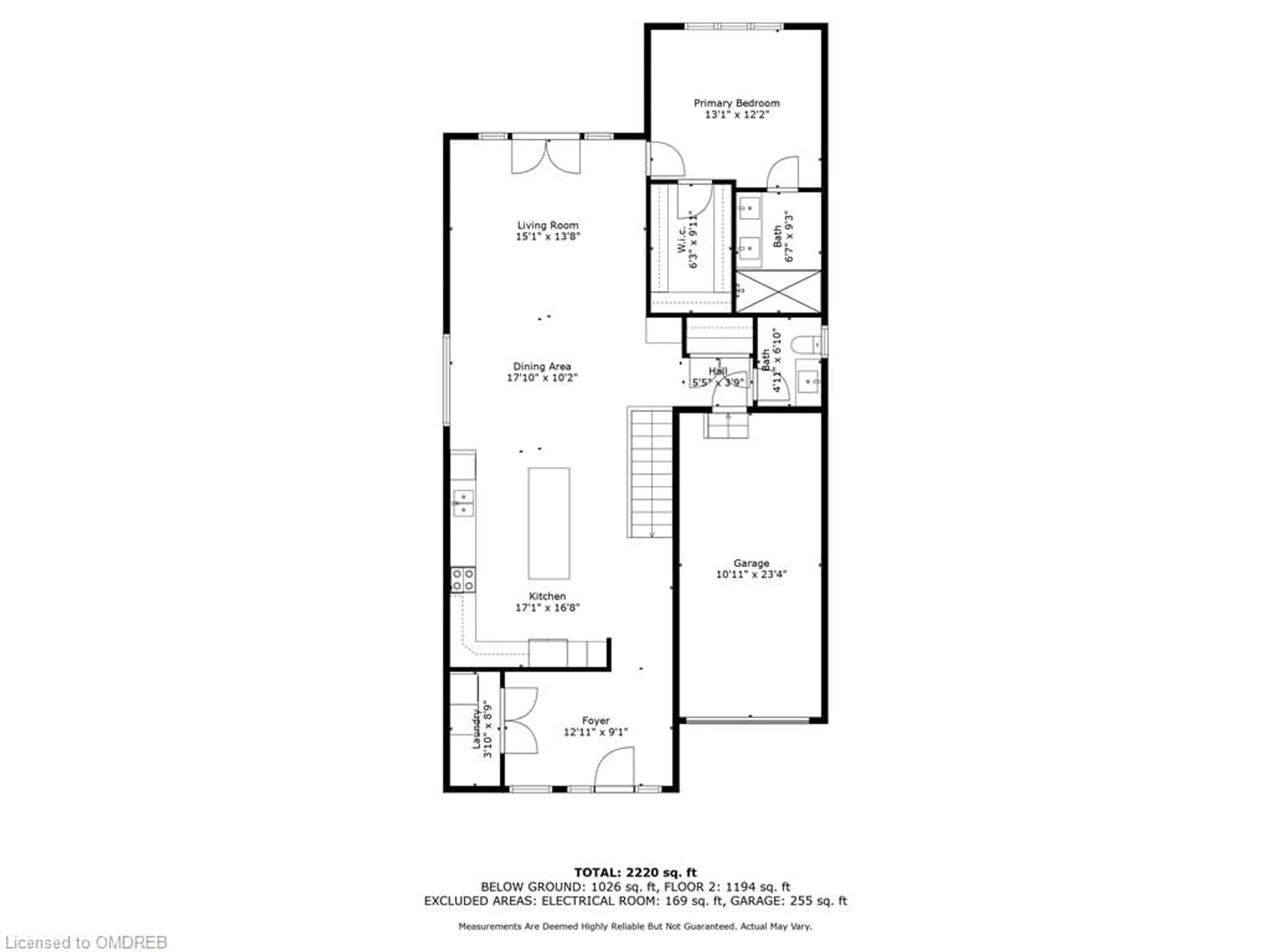 Floor plan for 6 Beckett Dr #6, Brantford Ontario N3T 6E5