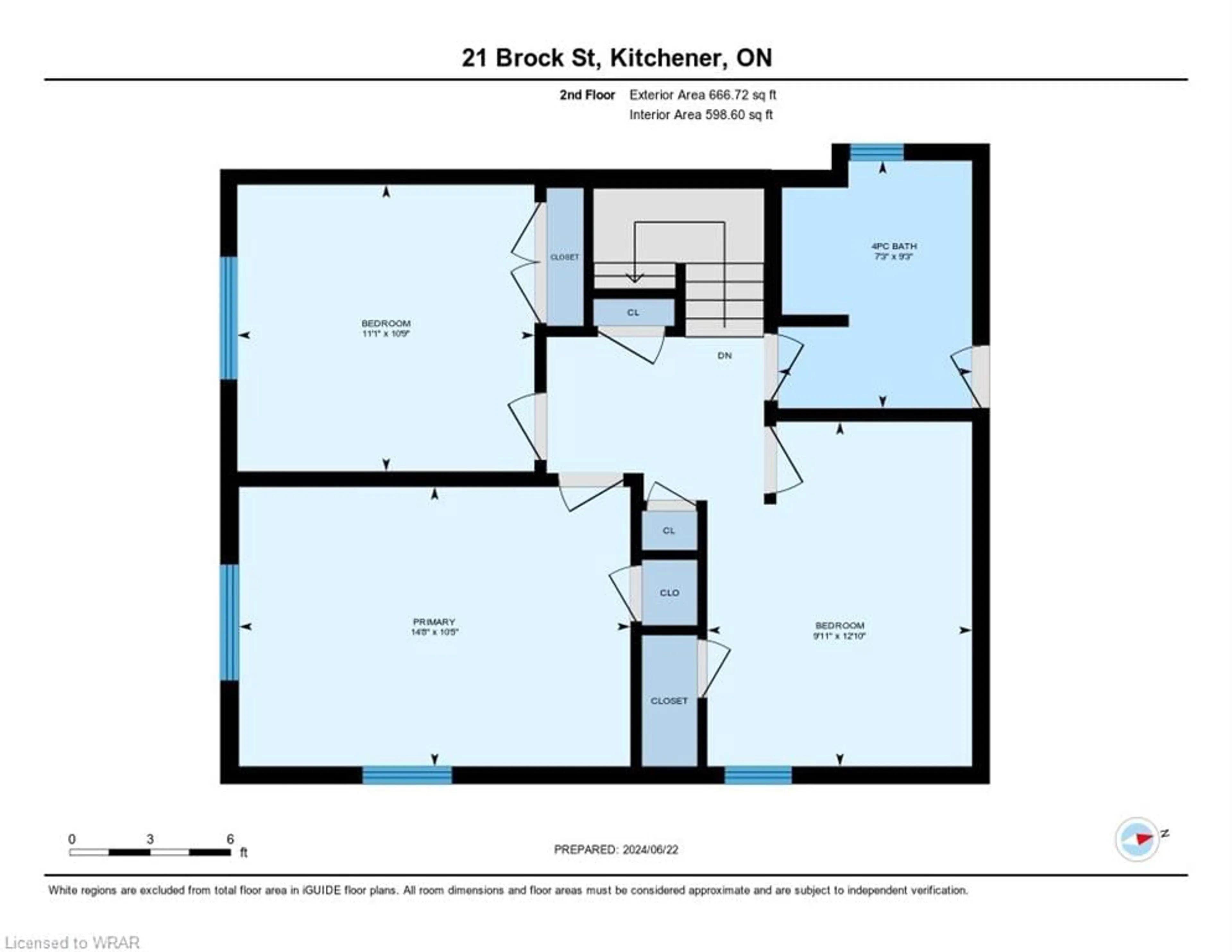 Floor plan for 21 Brock St, Kitchener Ontario N2M 1X2