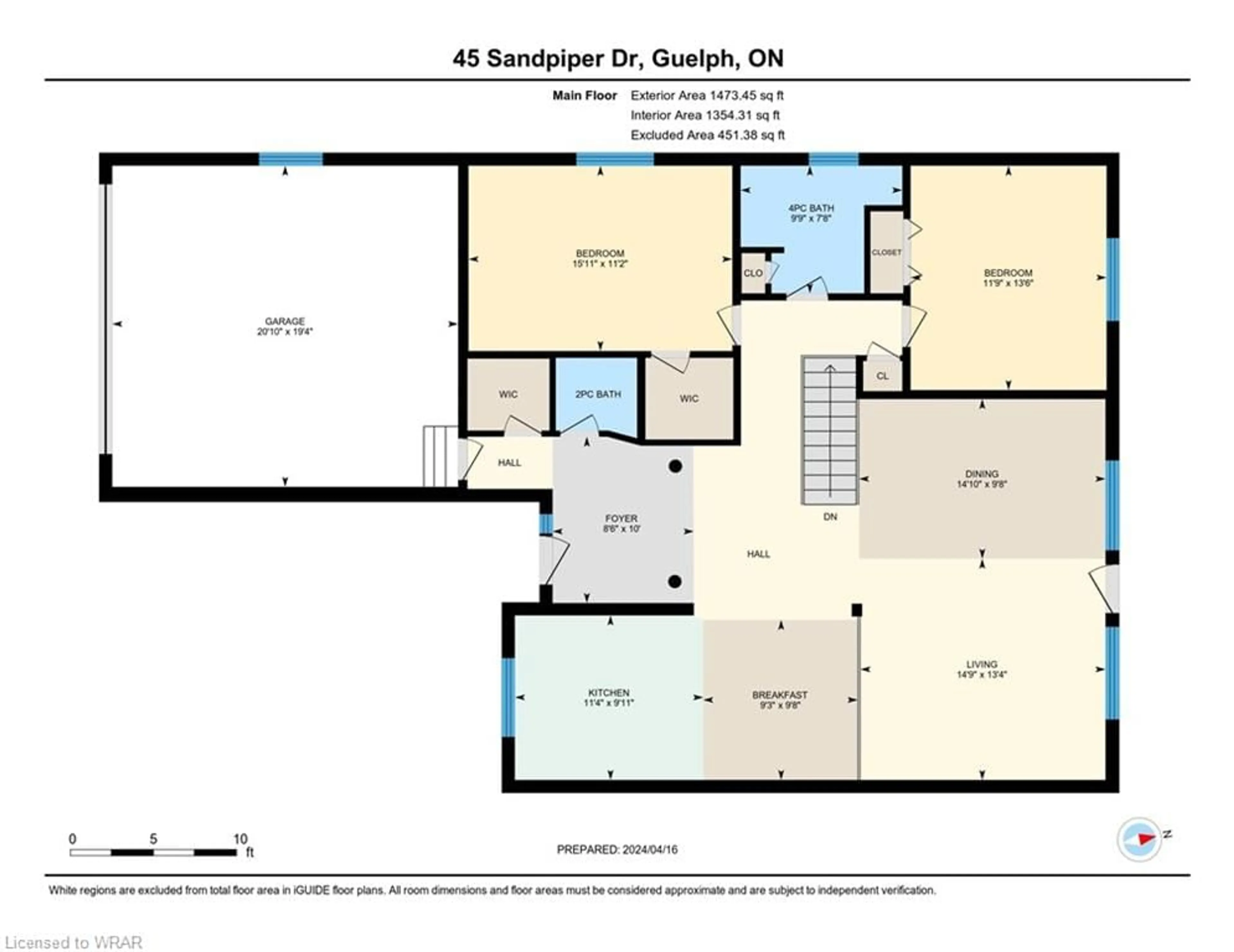 Floor plan for 45 Sandpiper Dr, Guelph Ontario N1C 1C9