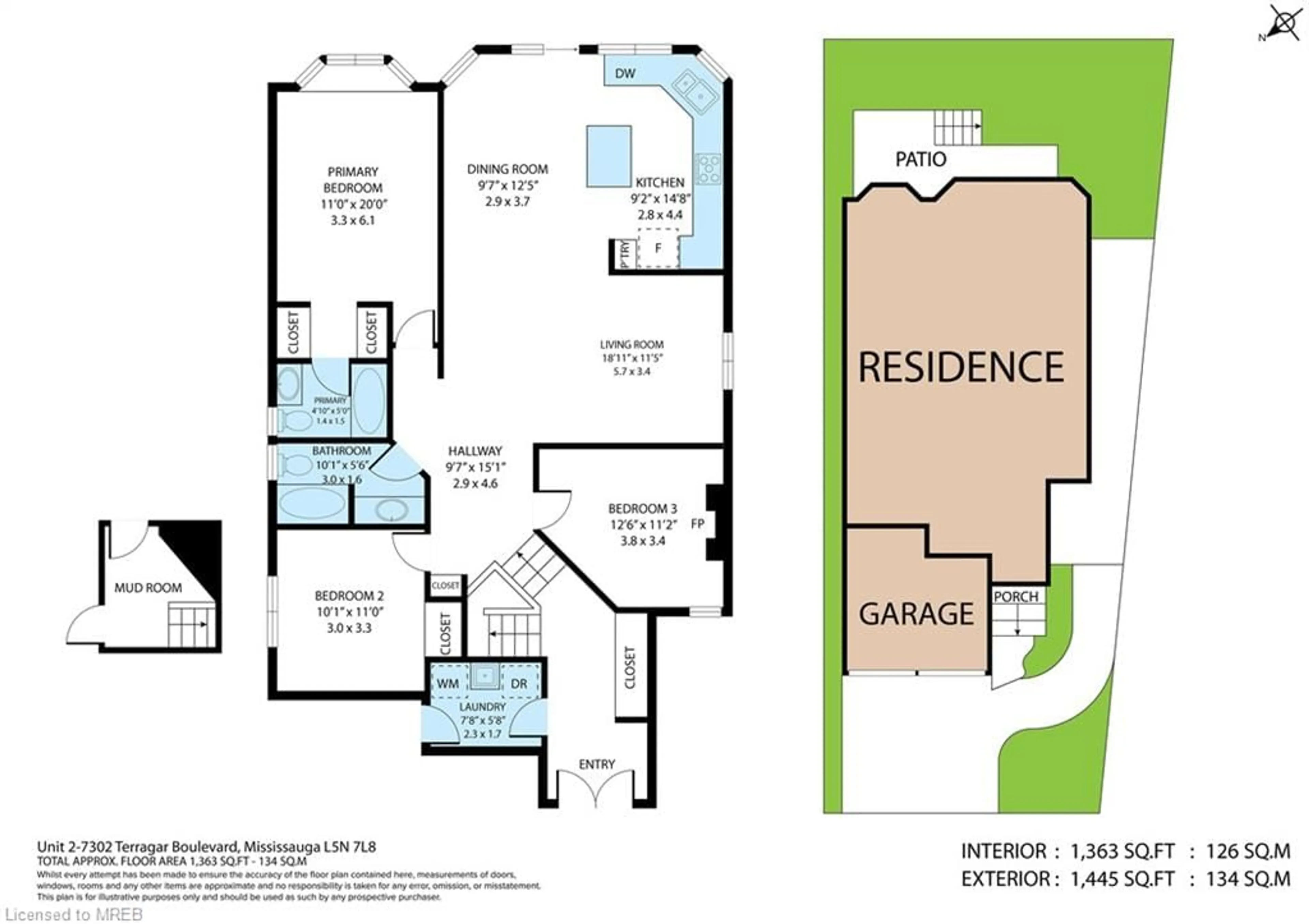 Floor plan for 7302 Terragar Blvd, Mississauga Ontario L5N 7L8