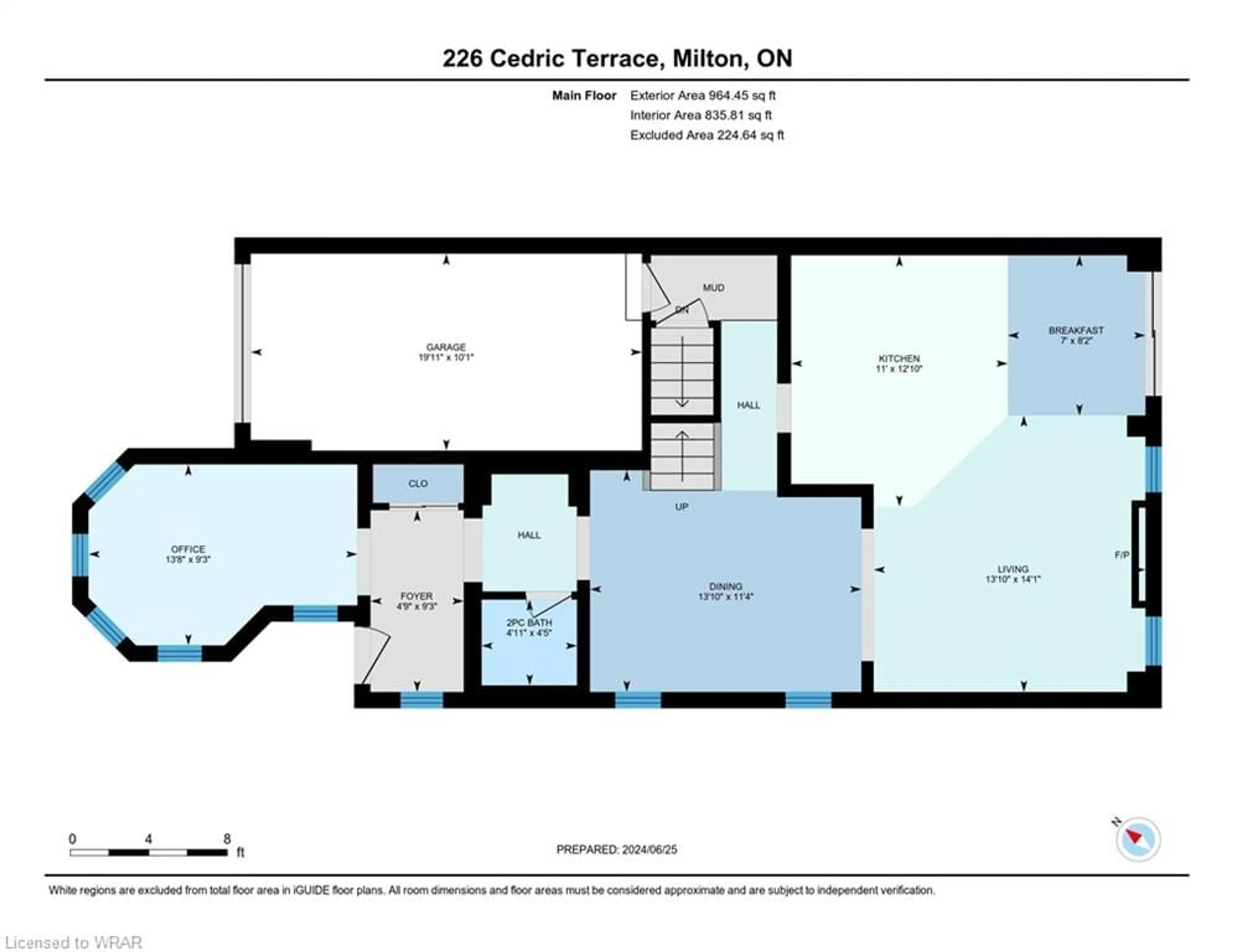 Floor plan for 226 Cedric Terr, Milton Ontario L9T 7B6