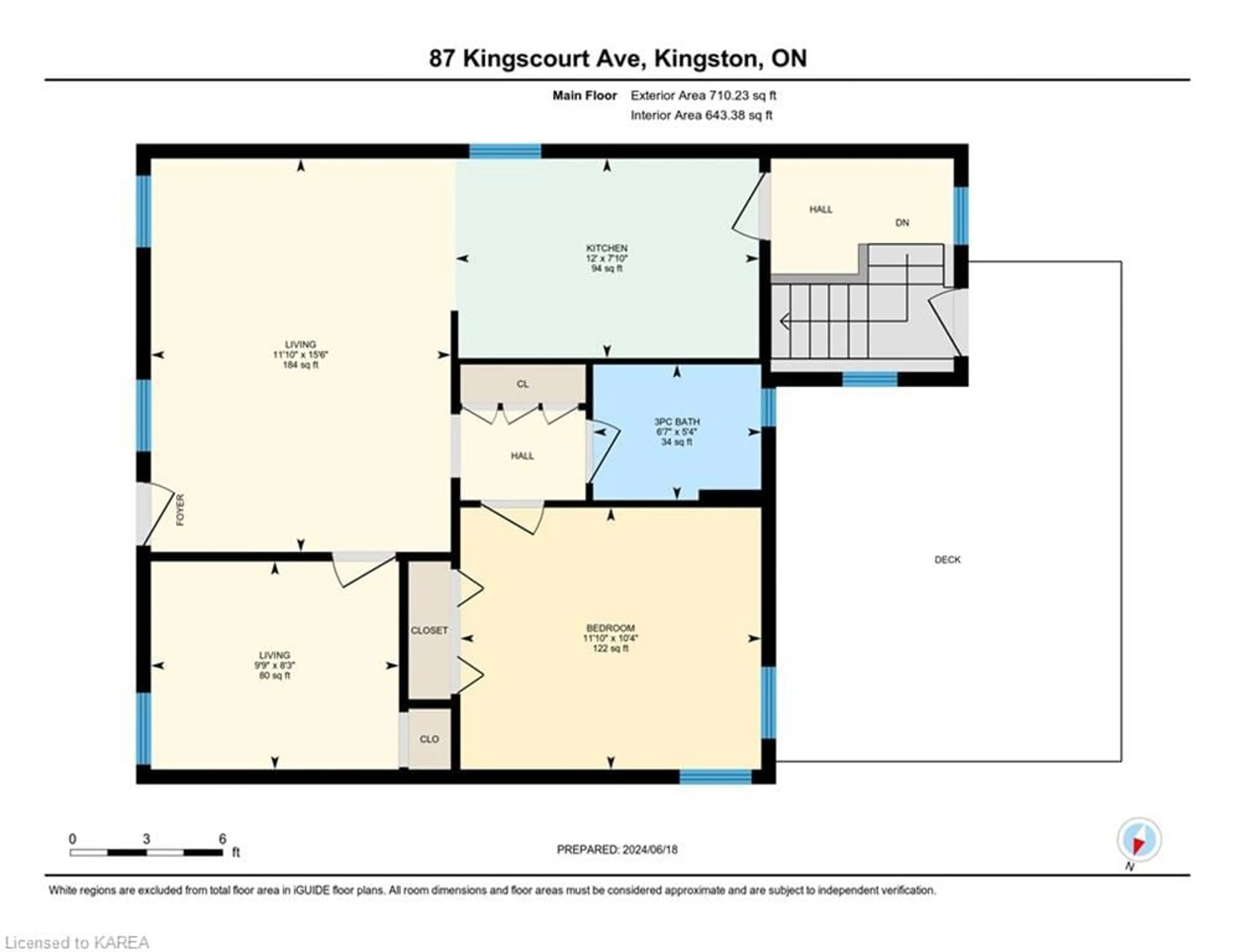 Floor plan for 87 Kingscourt Ave, Kingston Ontario K7K 4N8