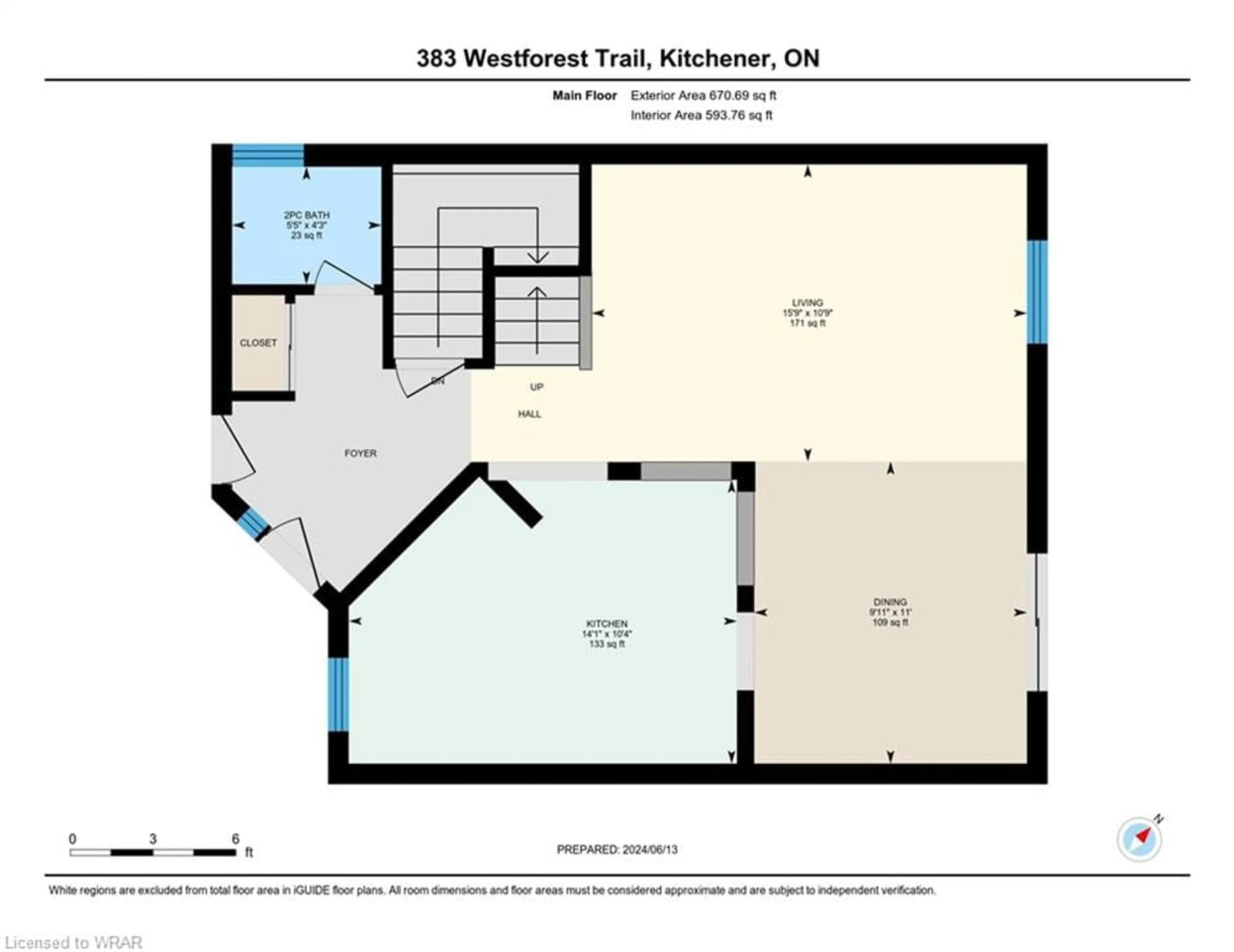 Floor plan for 383 Westforest Trail, Kitchener Ontario N2N 3L8