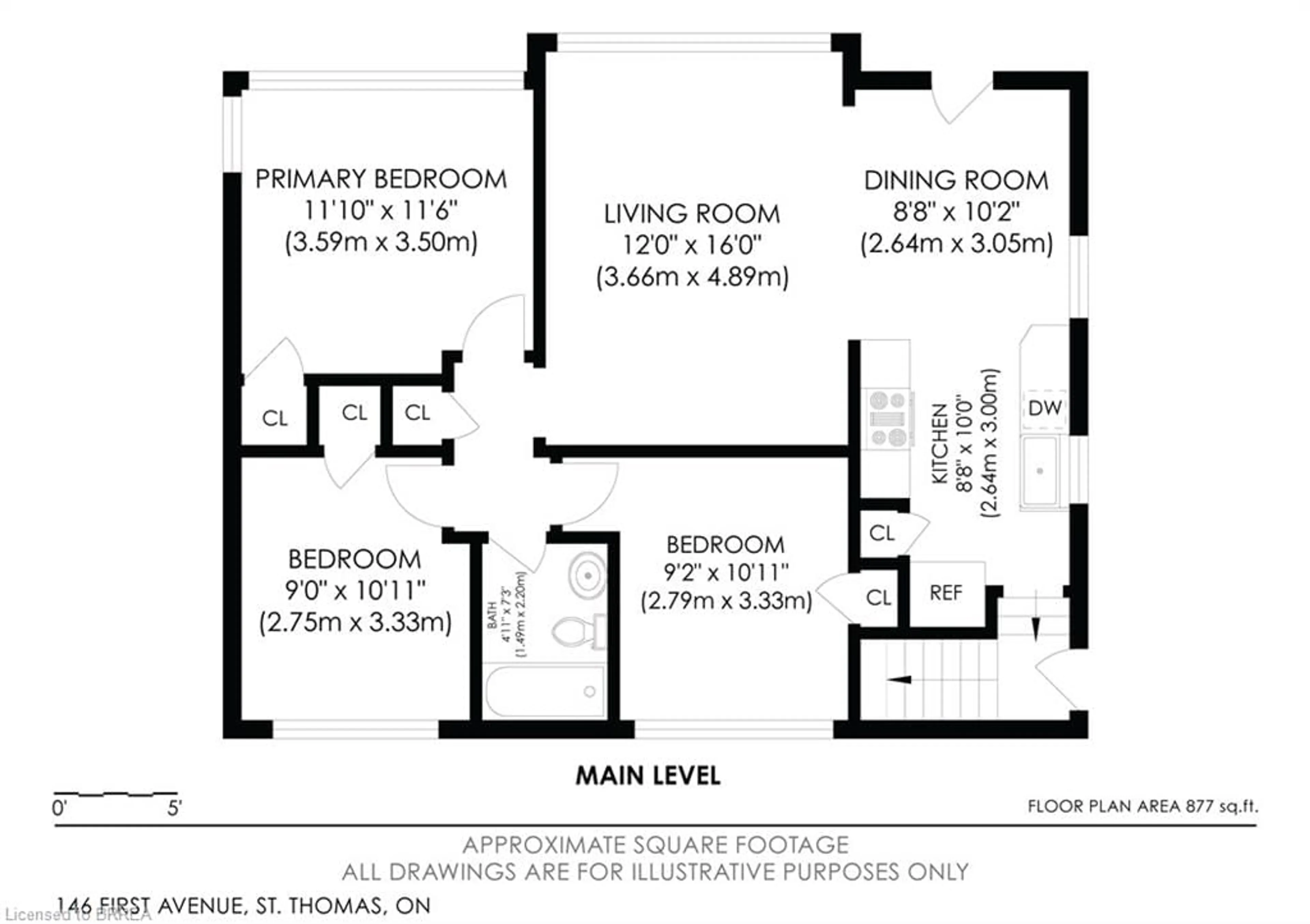 Floor plan for 146 First Ave, St. Thomas Ontario N5R 4P3