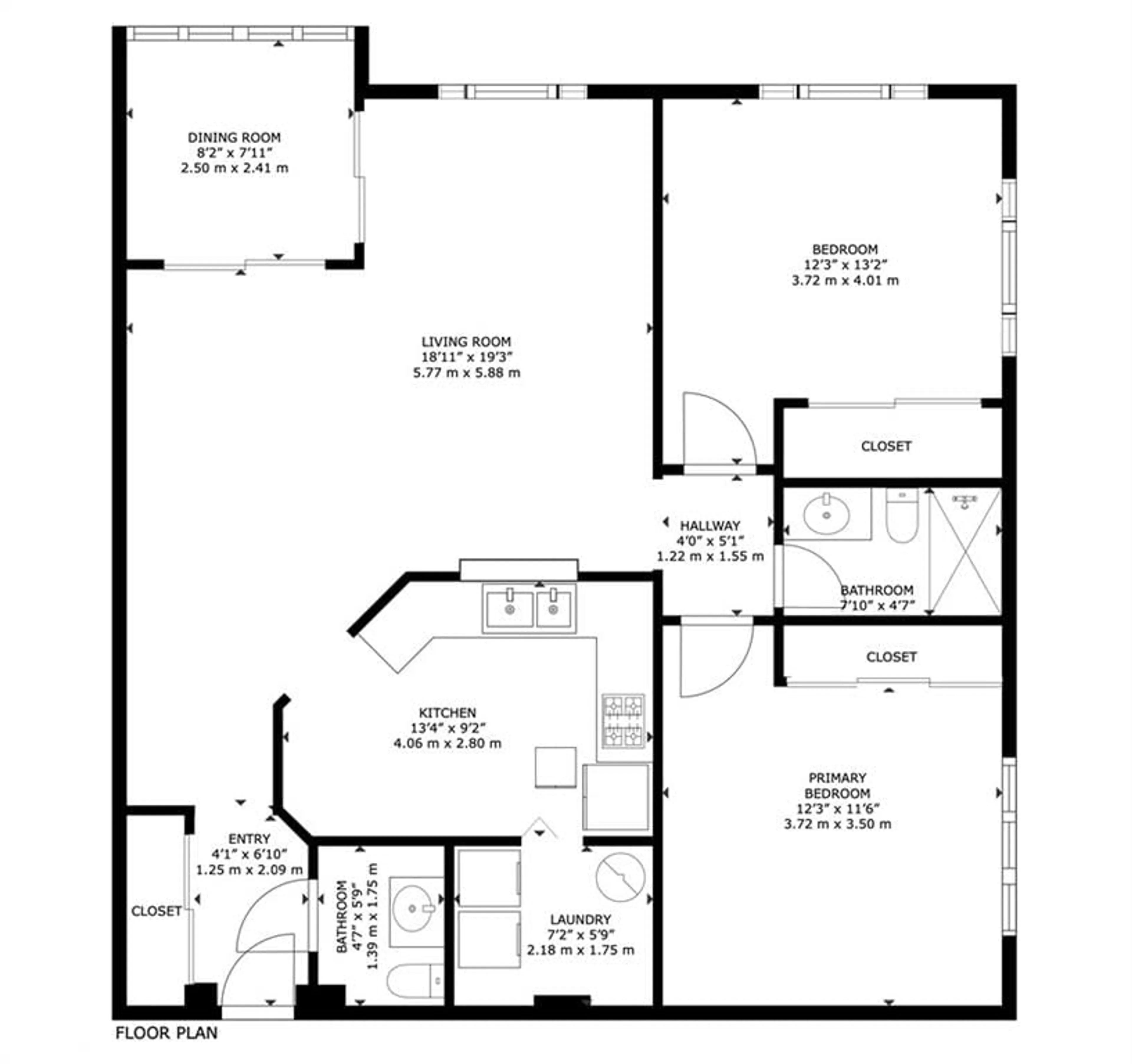 Floor plan for 1 Heritage Way #305, Kawartha Lakes Ontario K9V 5P9