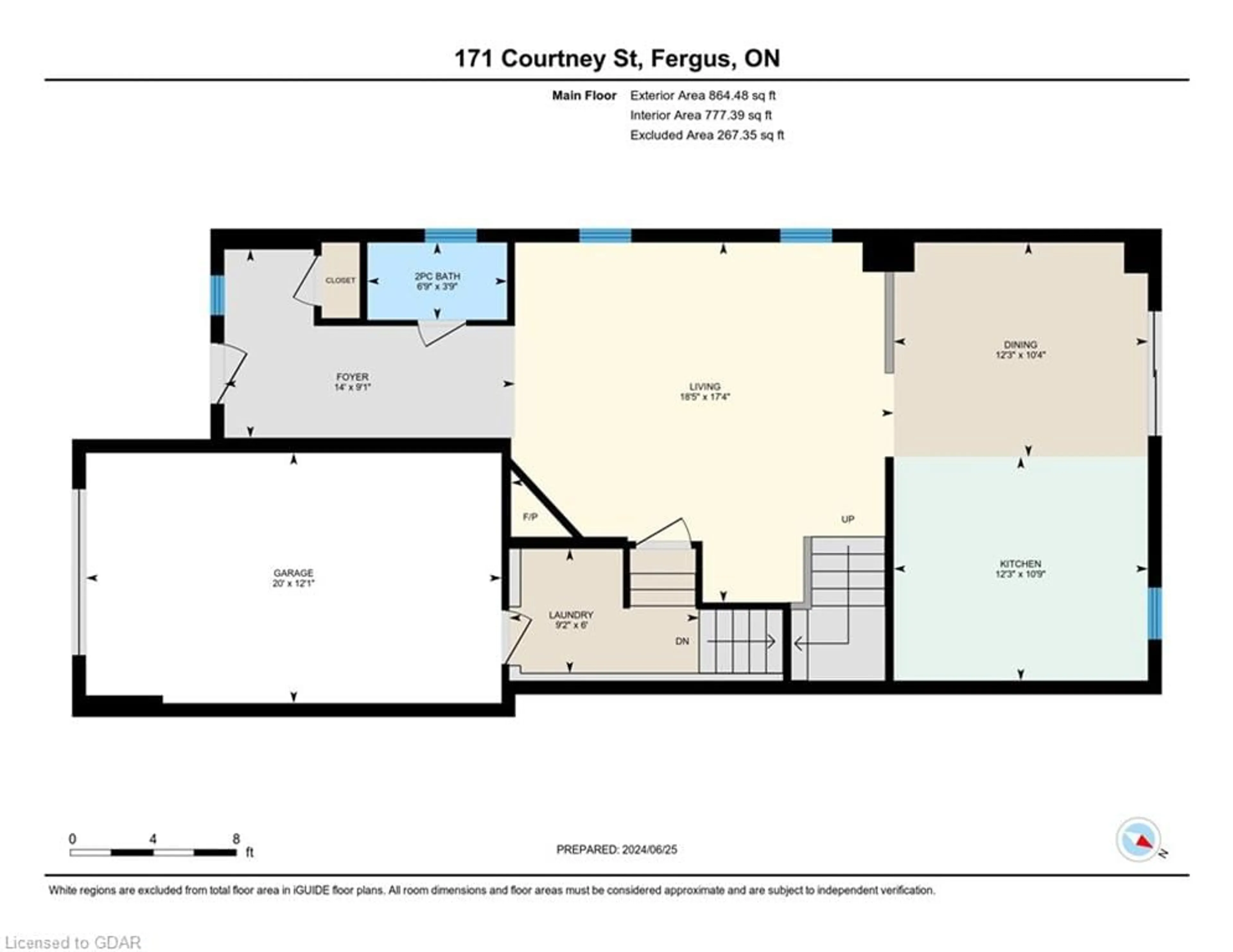 Floor plan for 171 Courtney St, Fergus Ontario N1M 0E2