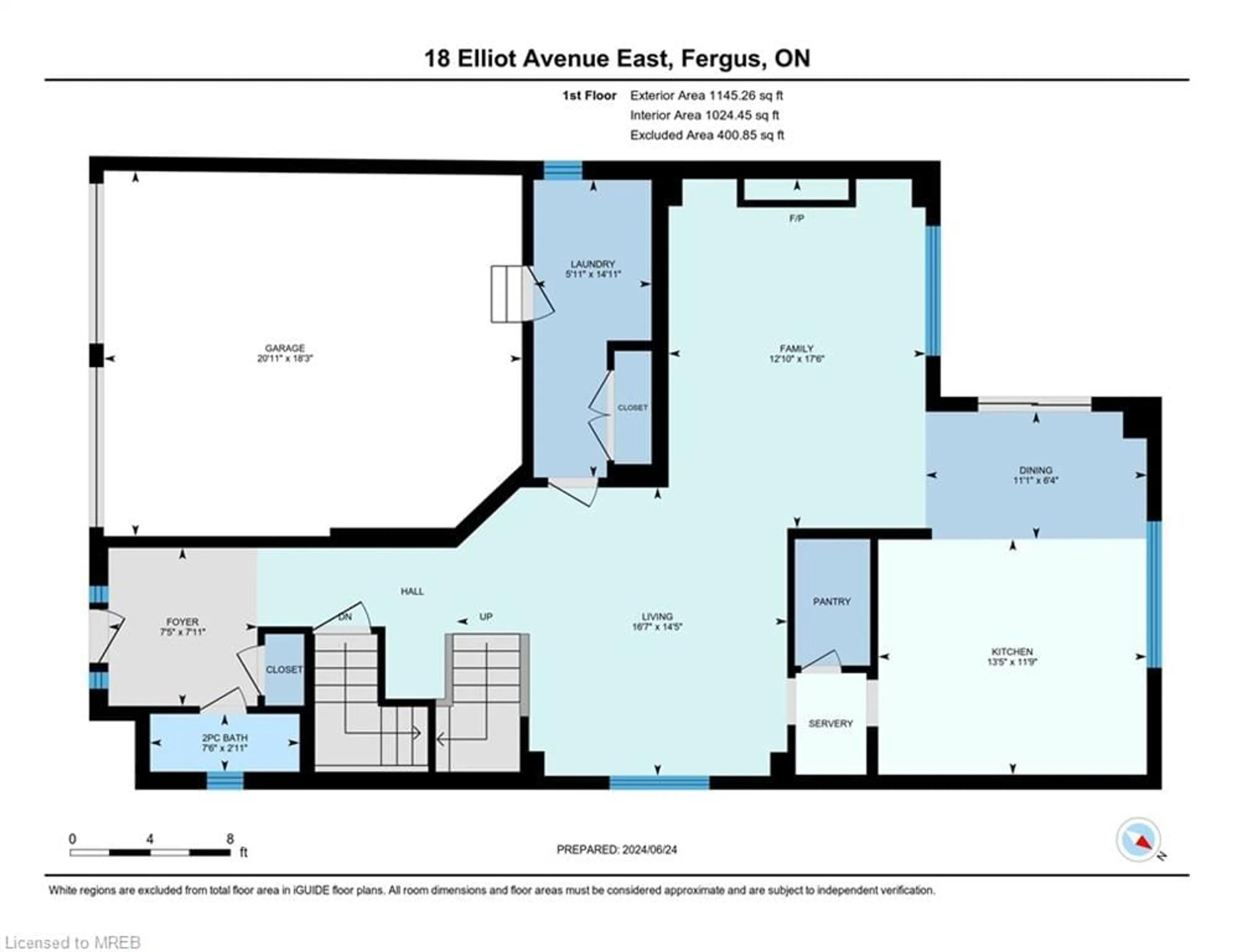 Floor plan for 18 Elliot Ave, Fergus Ontario N1M 0J2