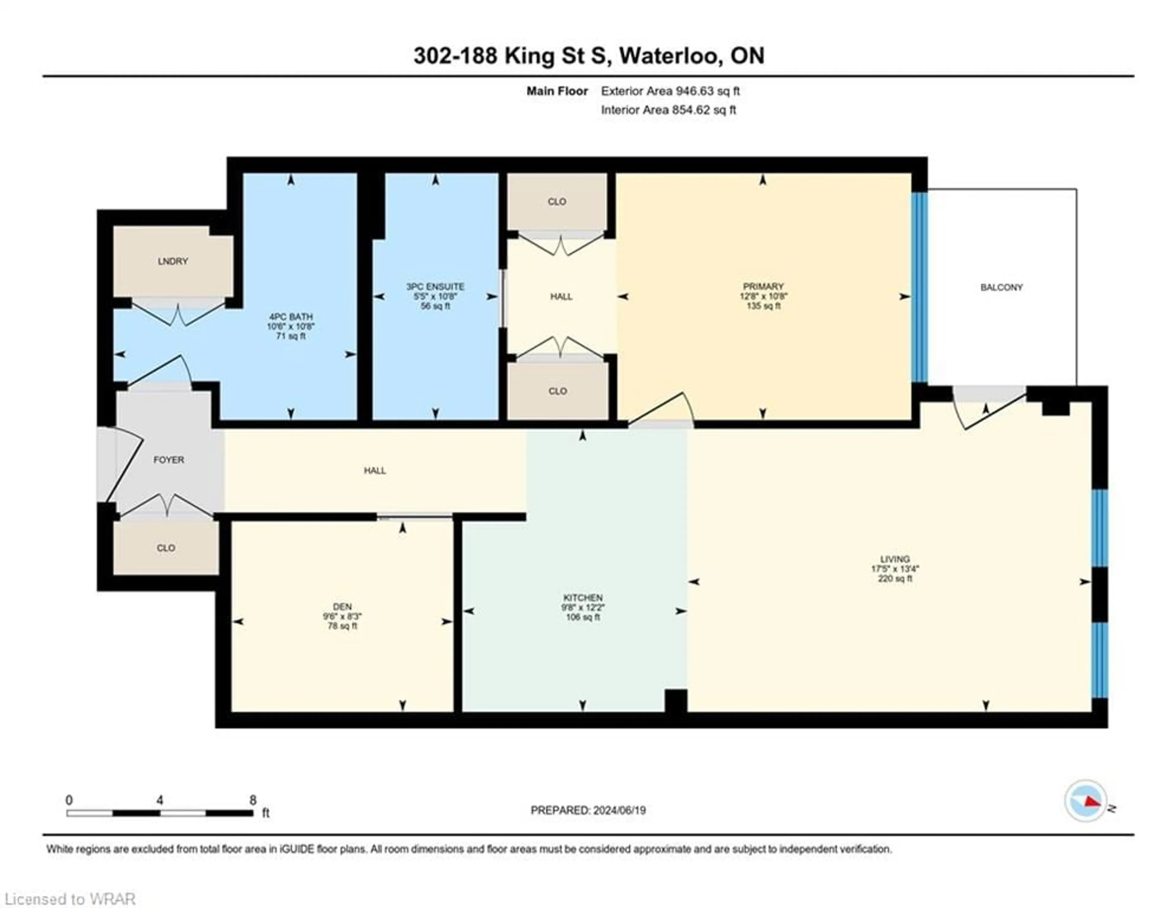 Floor plan for 188 King St #302, Waterloo Ontario N2J 0C6