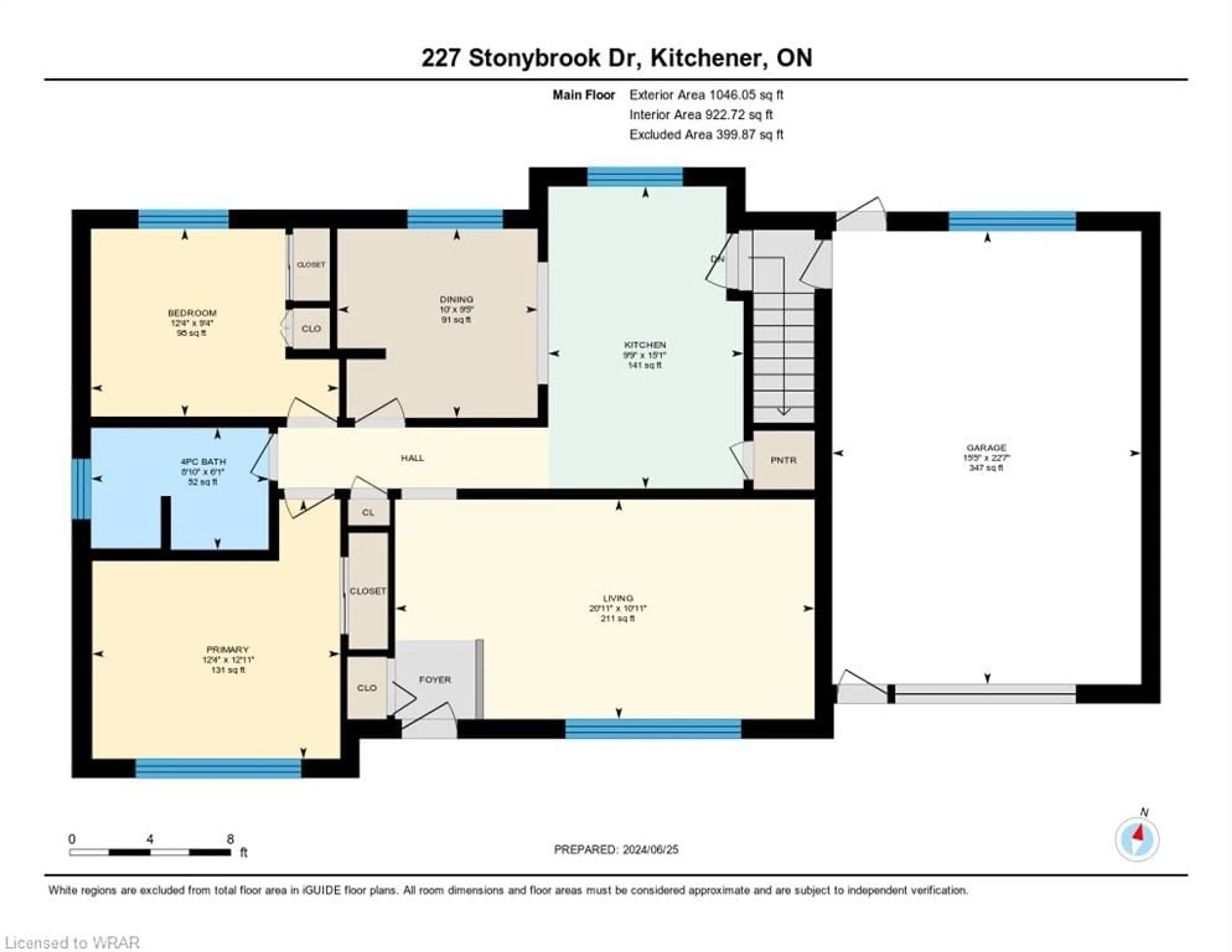 Floor plan for 227 Stonybrook Dr, Kitchener Ontario N2M 4L8