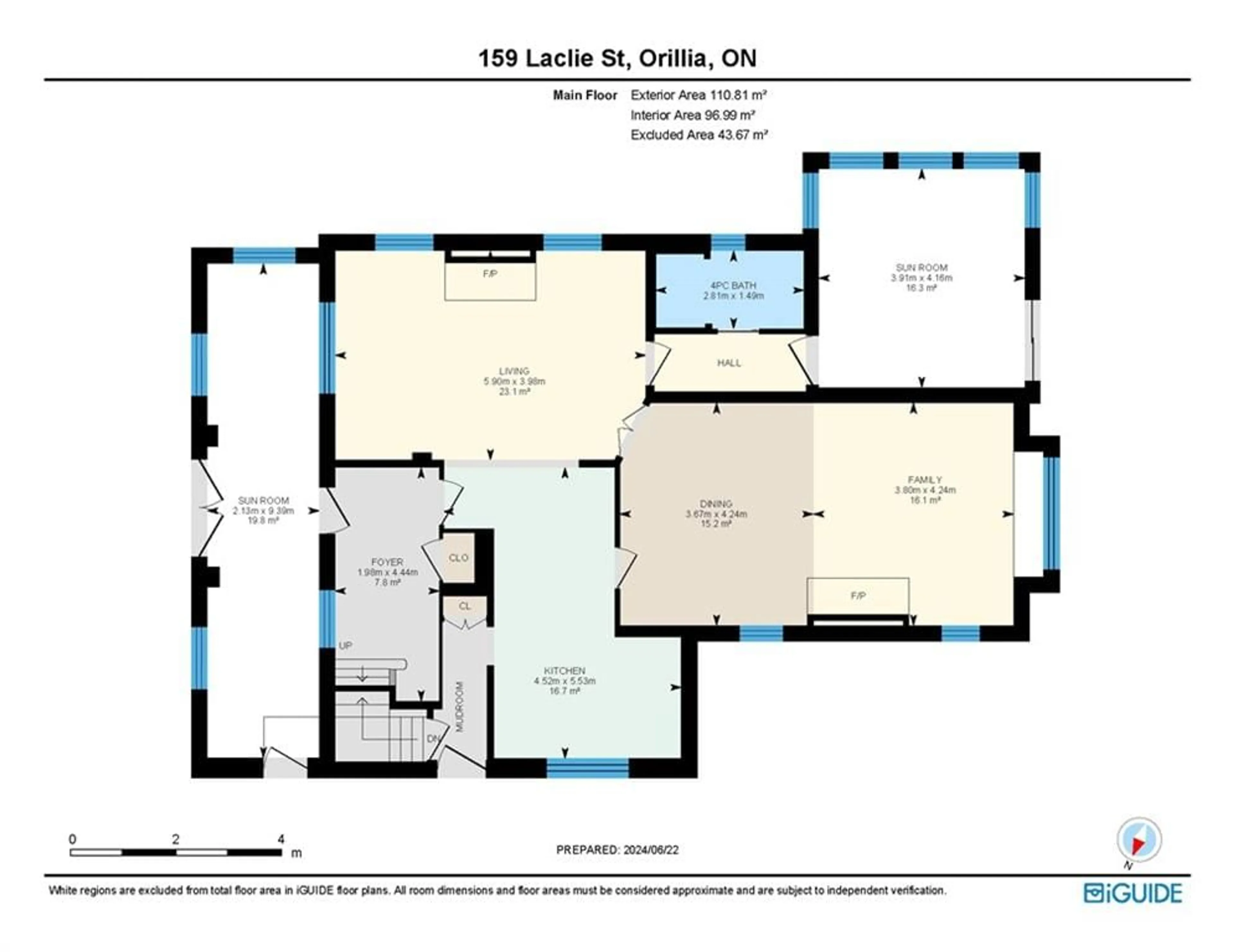 Floor plan for 159 Laclie St, Orillia Ontario L3V 4N1