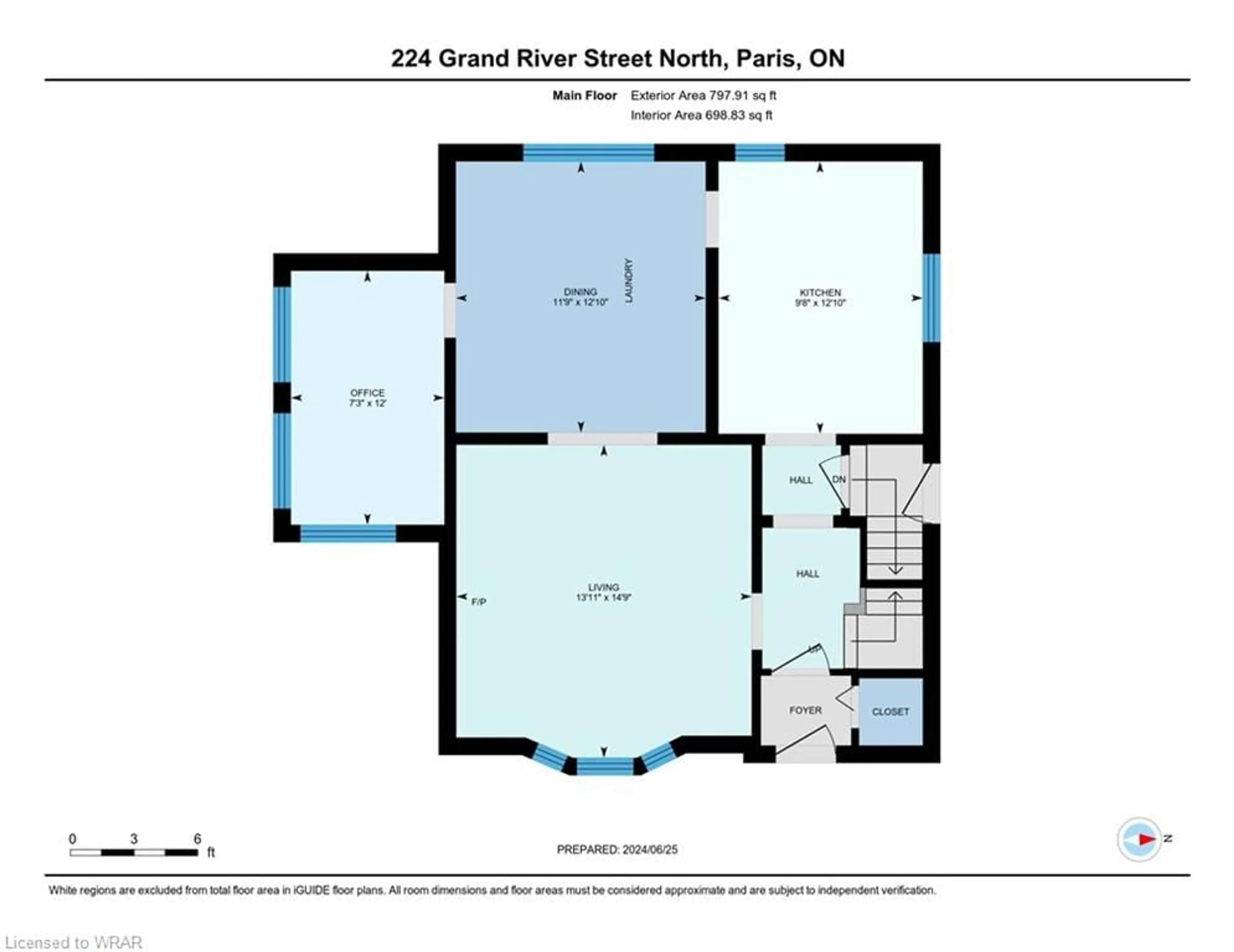 Floor plan for 224 Grand River St, Paris Ontario N3L 2N3
